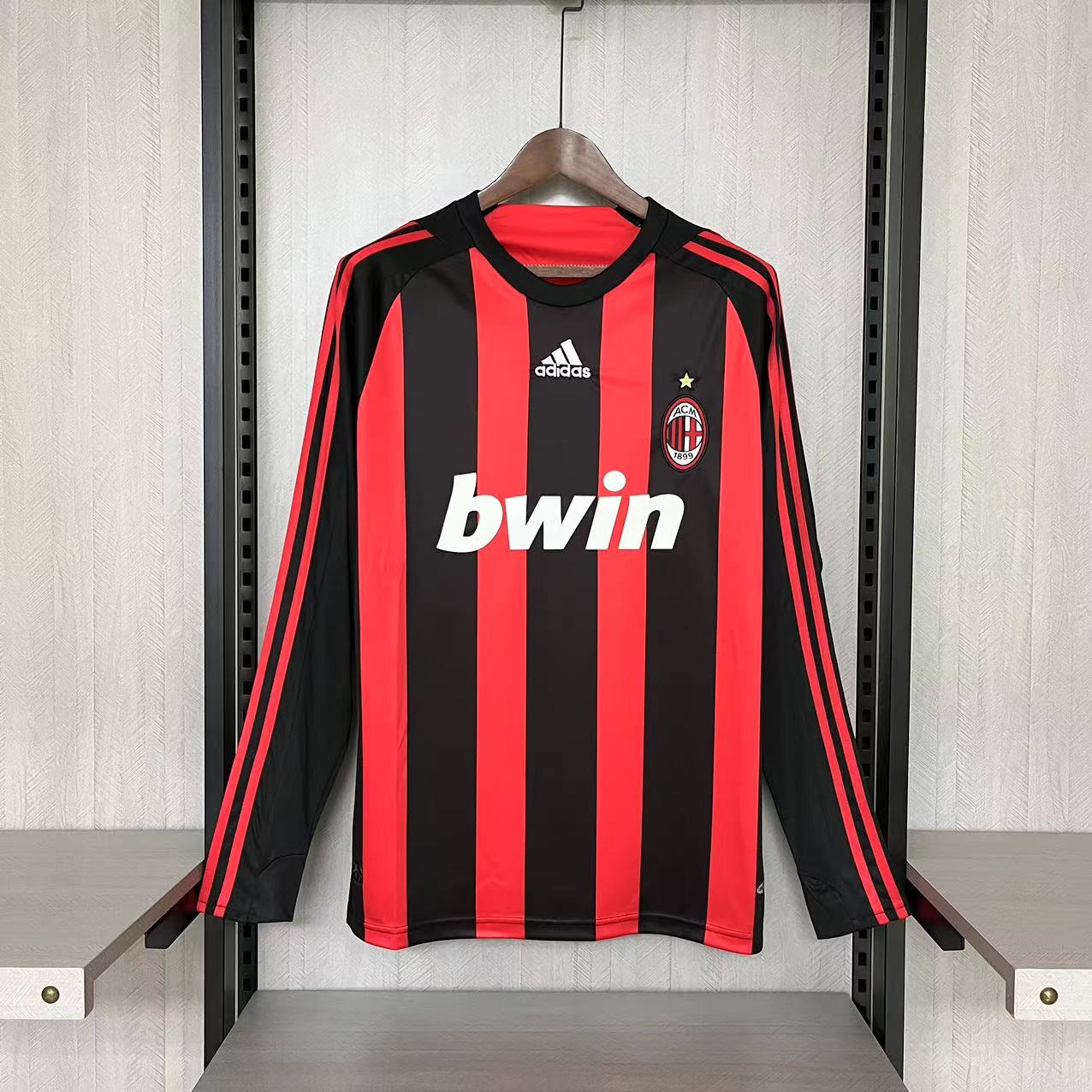 Retro AC Milan 2008-09 Home Long Sleeve Jersey - ReplicasJersey