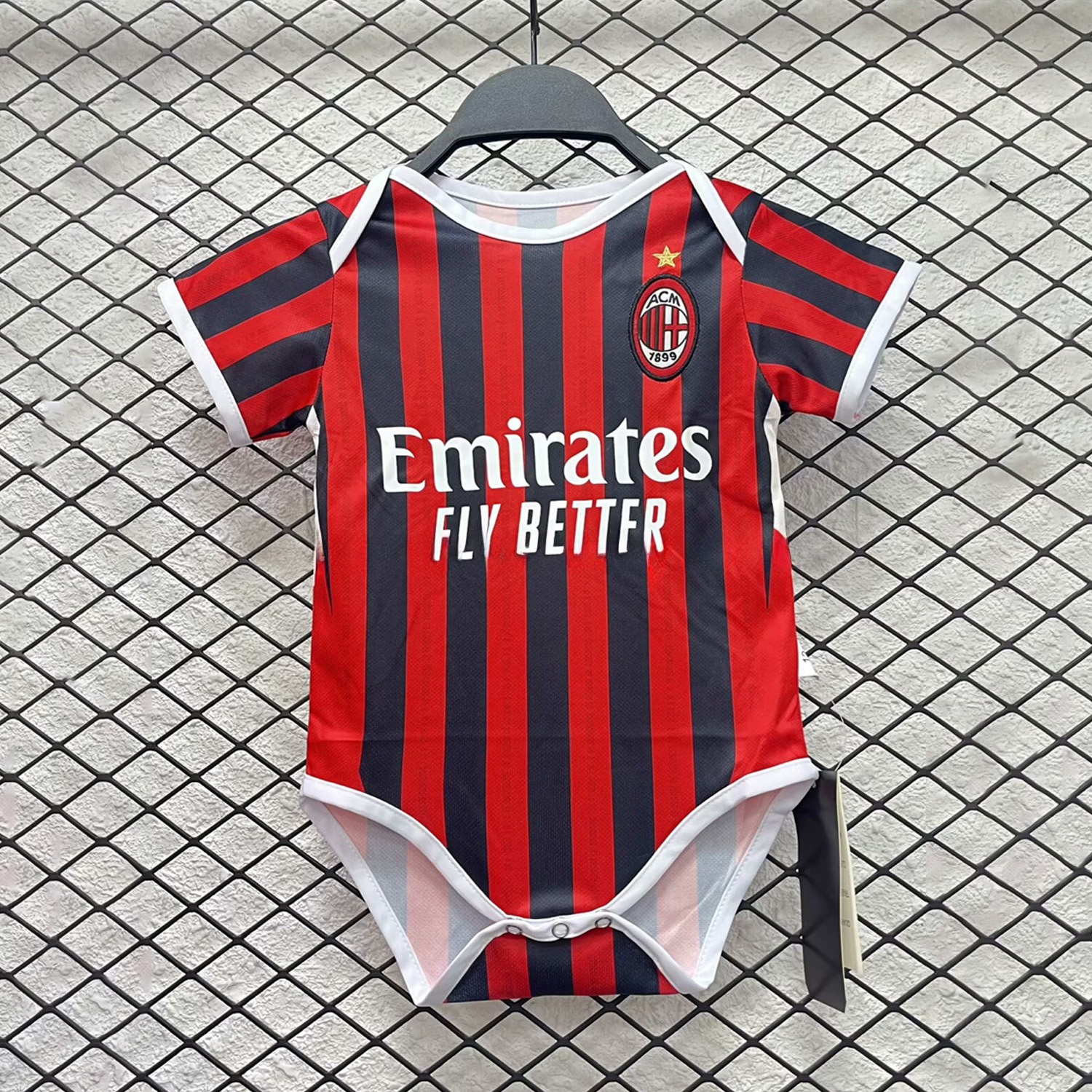 AC Milan 24-25 Home Baby Crawling Suit - ReplicasJersey
