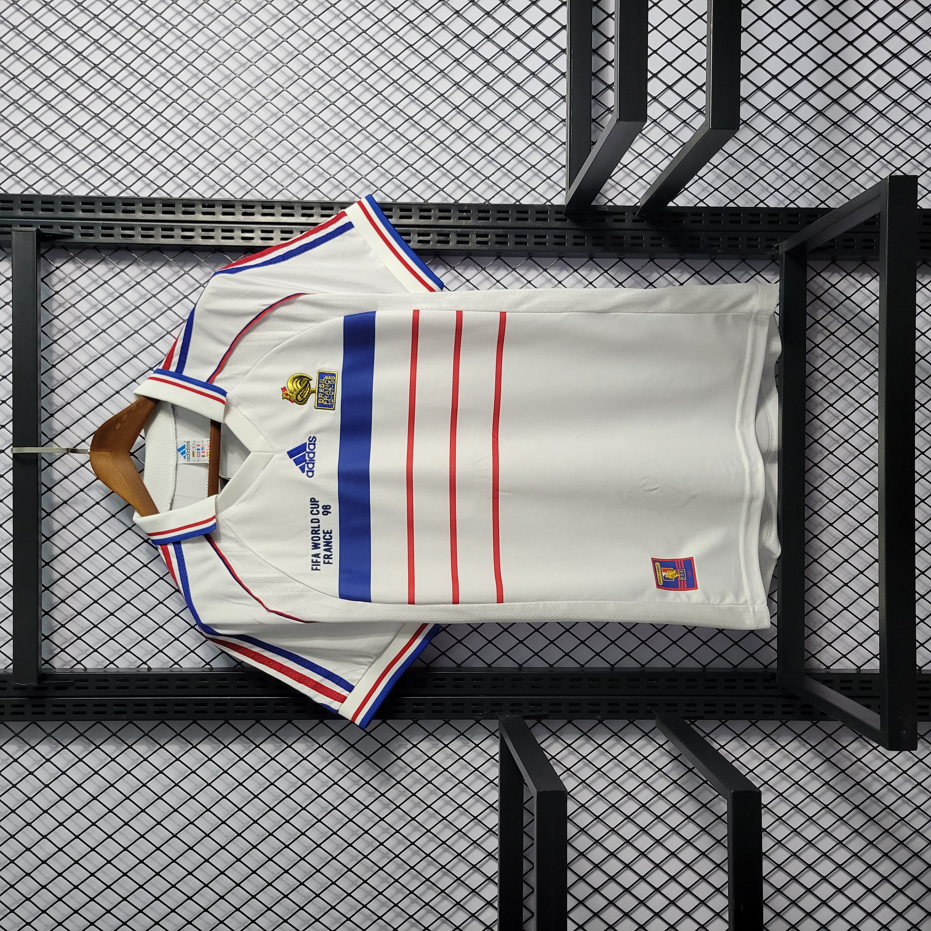 Retro France 1998 Away Stadium Jersey - ReplicasJersey