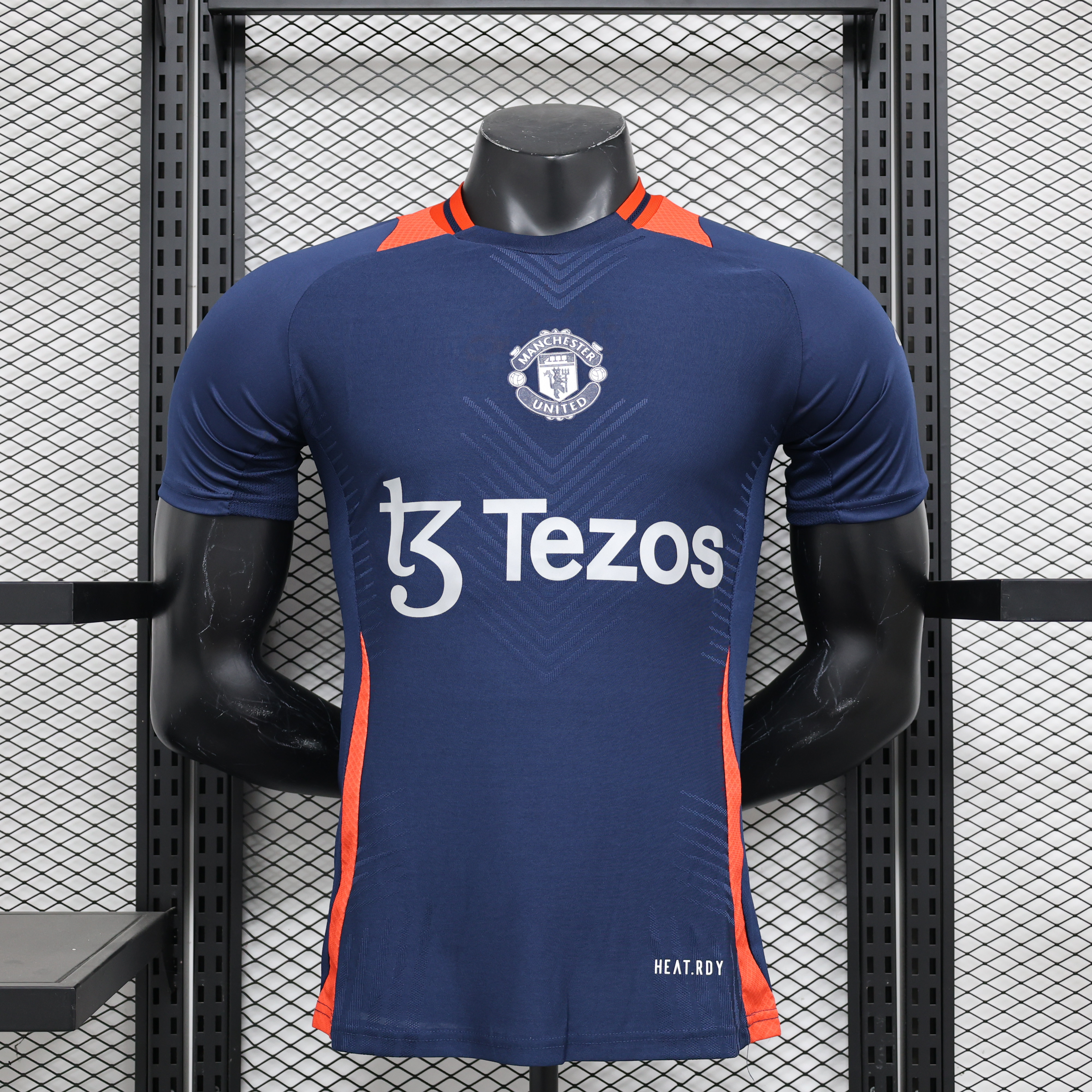 Manchester United 24-25 Blue Pre-match Training Jersey - Player Version - ReplicasJersey