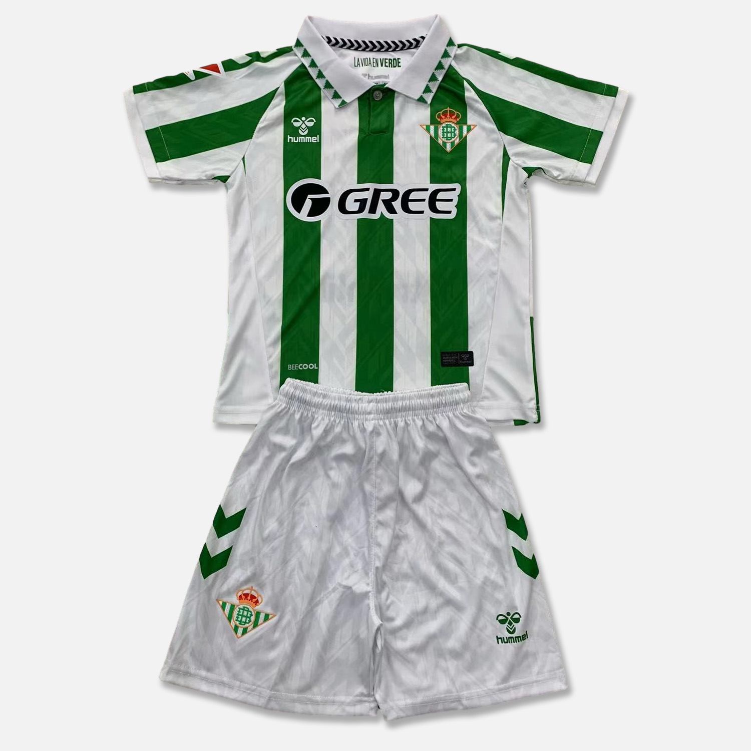 Real Betis 24-25 Home Stadium Men's Adult Jersey Set With New Sponsor - Fans Version - ReplicasJersey