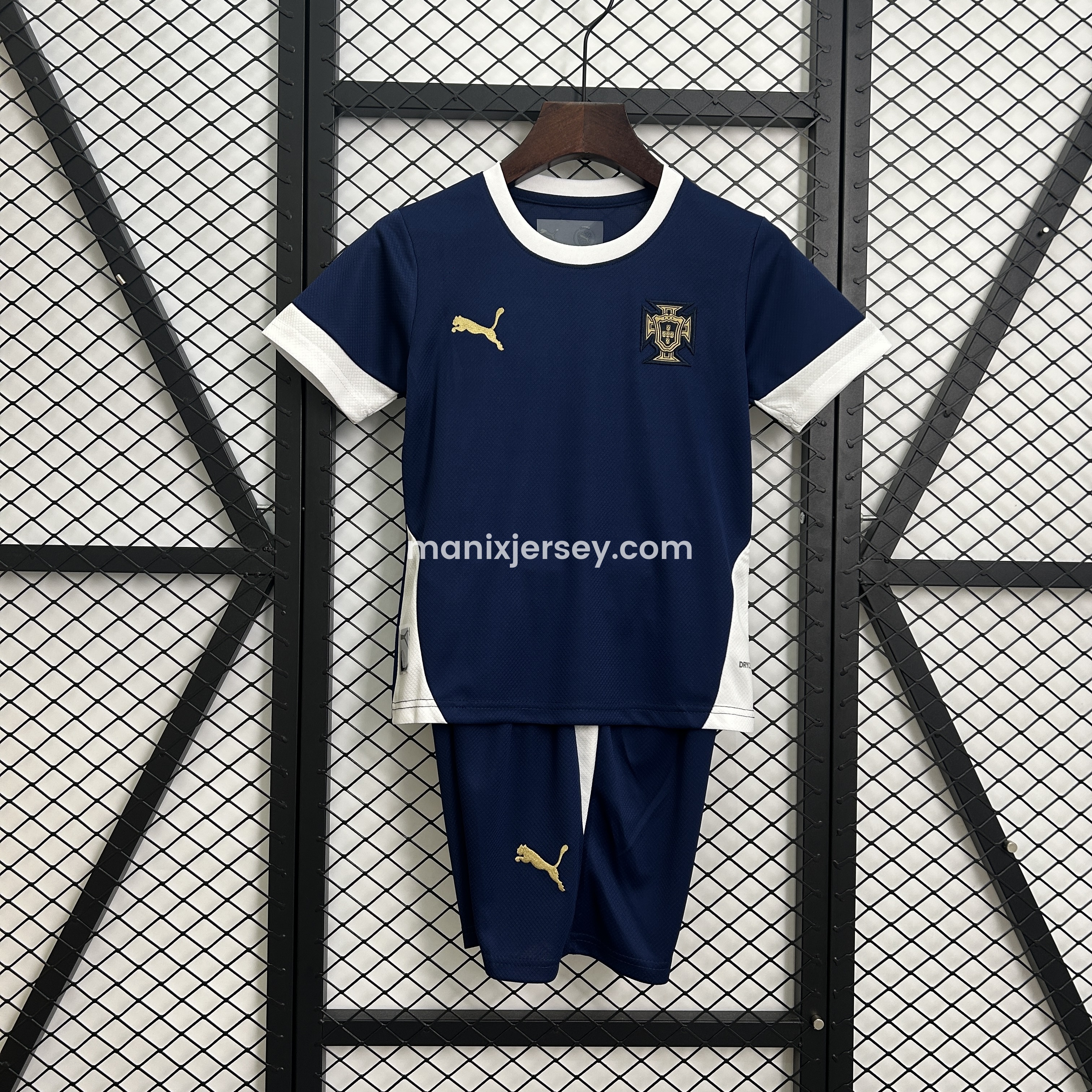 Portugal 2025-26 Royal Blue Training Kids Kit - ReplicasJersey