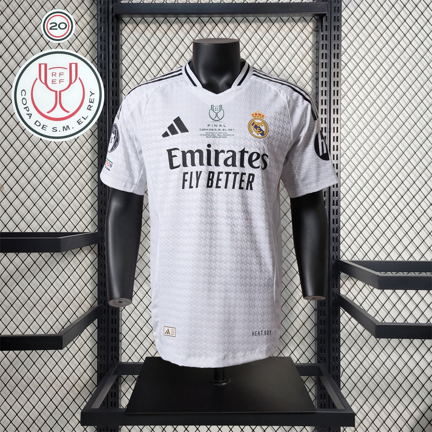 【Copa del Rey Patch Set】Real Madrid 24-25 Home Jersey - Player Version - ReplicasJersey