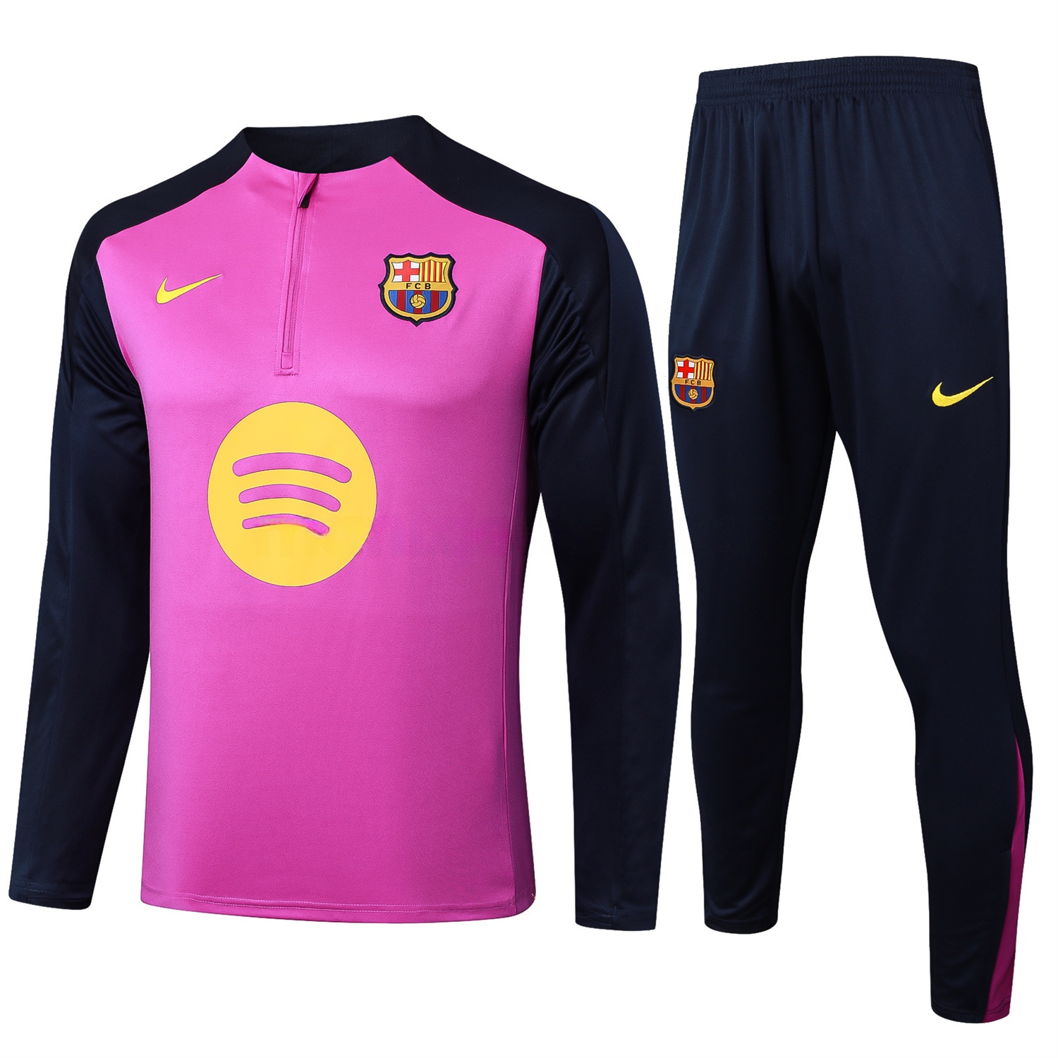B.A.R.S.A 25-26 Long Sleeve Training Set - Purple Top and Deep Blue Pants - ReplicasJersey