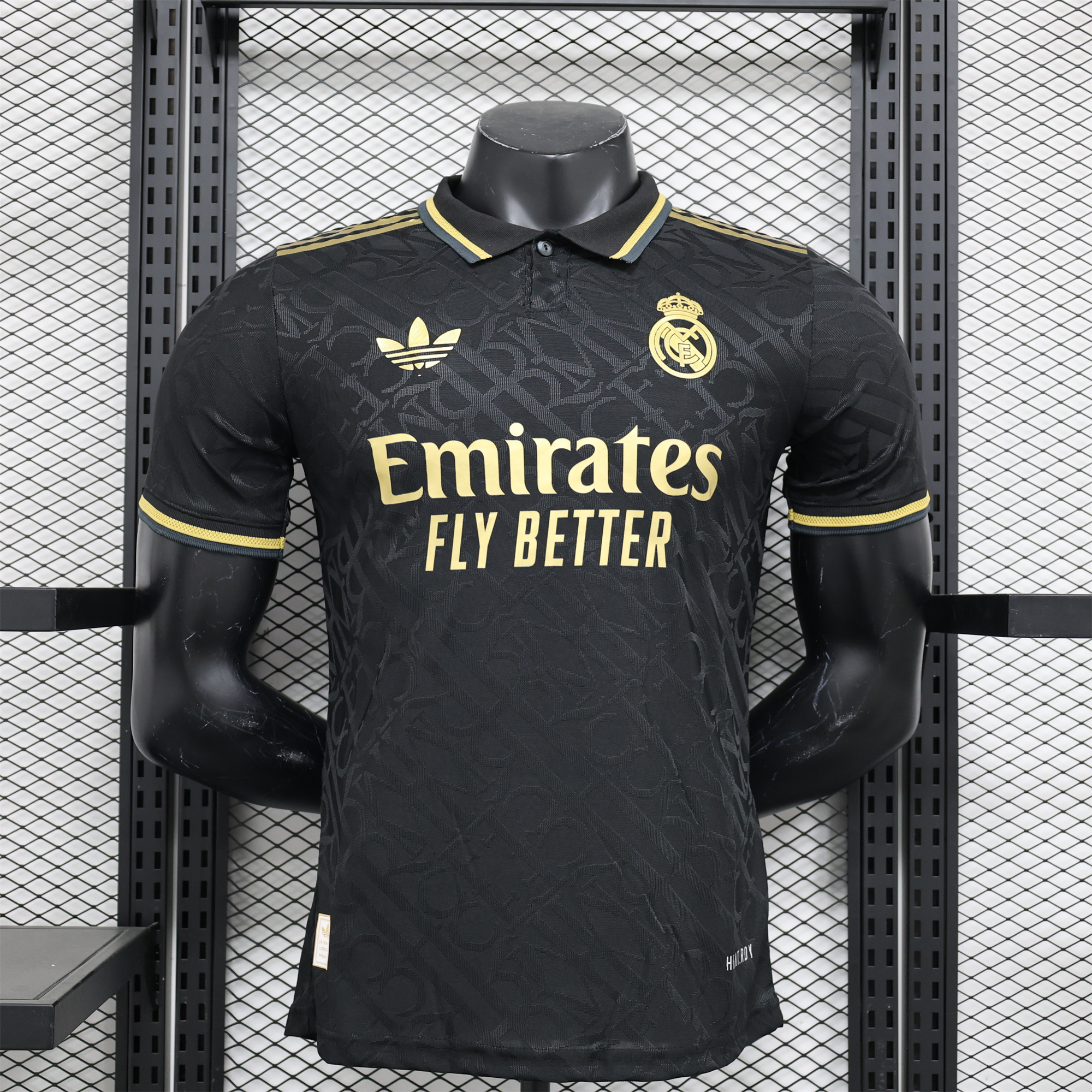 Real Madrid 24-25 Black Gold Special Edition Jersey - Player Version - ReplicasJersey
