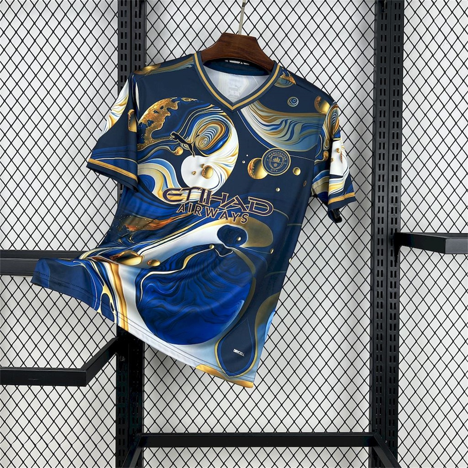 Manchester City 25-26 Blue Golden Fan-designed Special Edition Jersey - Fans Version - ReplicasJersey