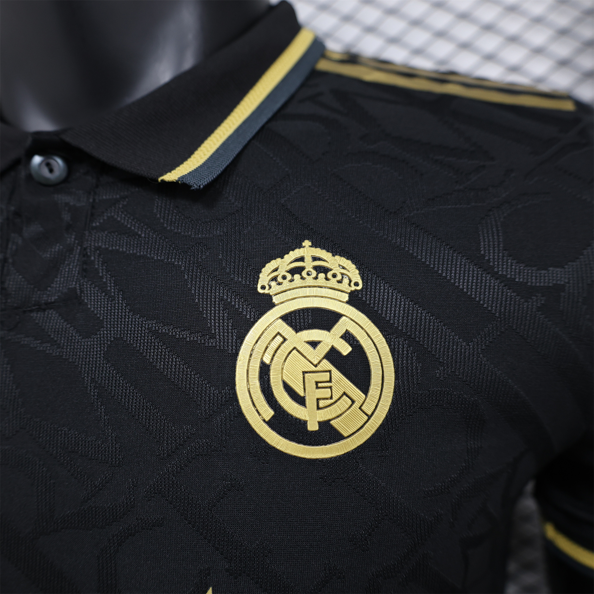 Real Madrid 24-25 Black Gold Special Edition Jersey - Player Version - ReplicasJersey