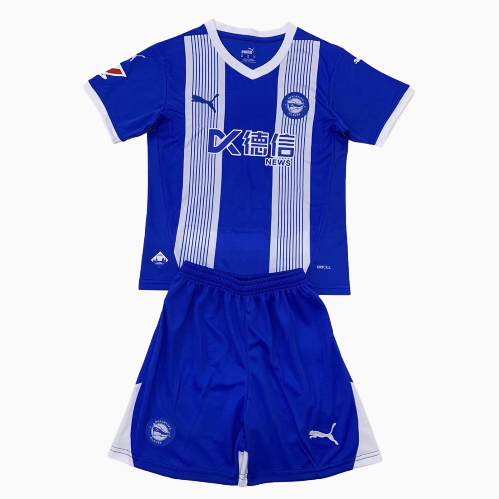 Deportivo Alavés 24-25 Home Men's Adult Jersey Set - Fans Version - ReplicasJersey