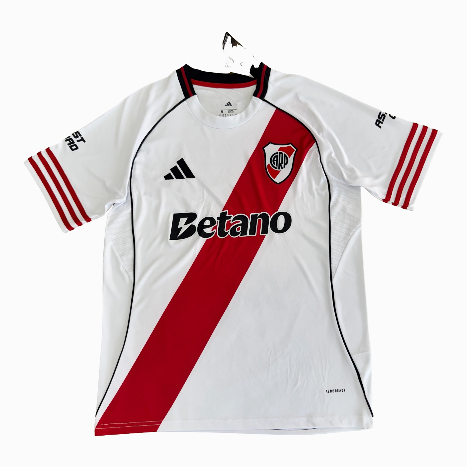 River Plate 25-26 Home Jersey With Chest Sponsor - Fans Version - ReplicasJersey