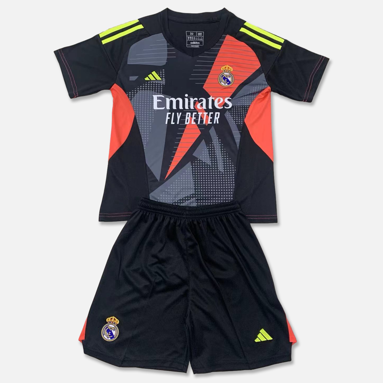 Real Madrid 24-25 Goalkeeper Kids Kit - Black - ReplicasJersey