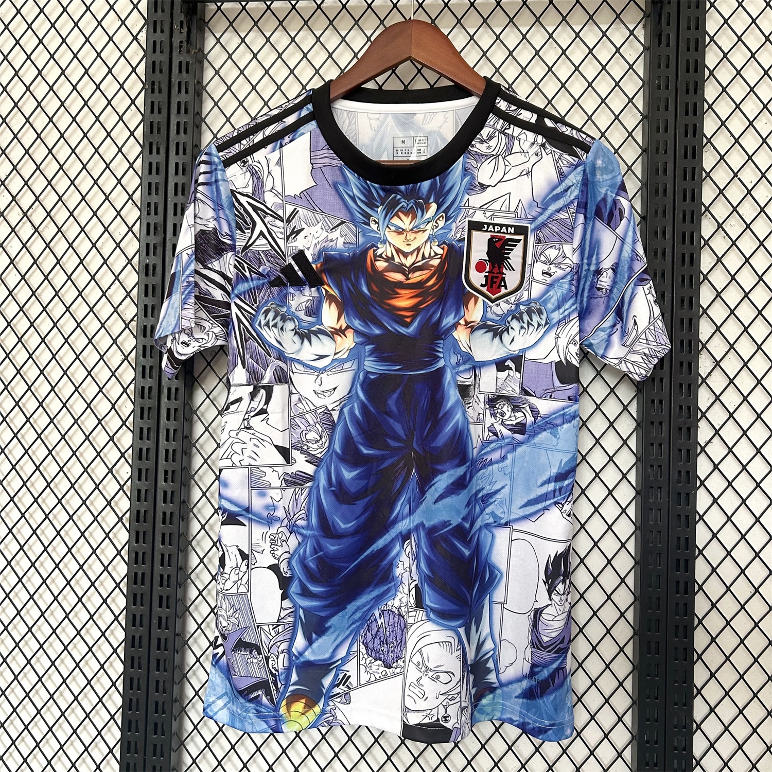 Japan 25-26 Blue Goku Black & White Background Special Jersey - Fans Version - ReplicasJersey