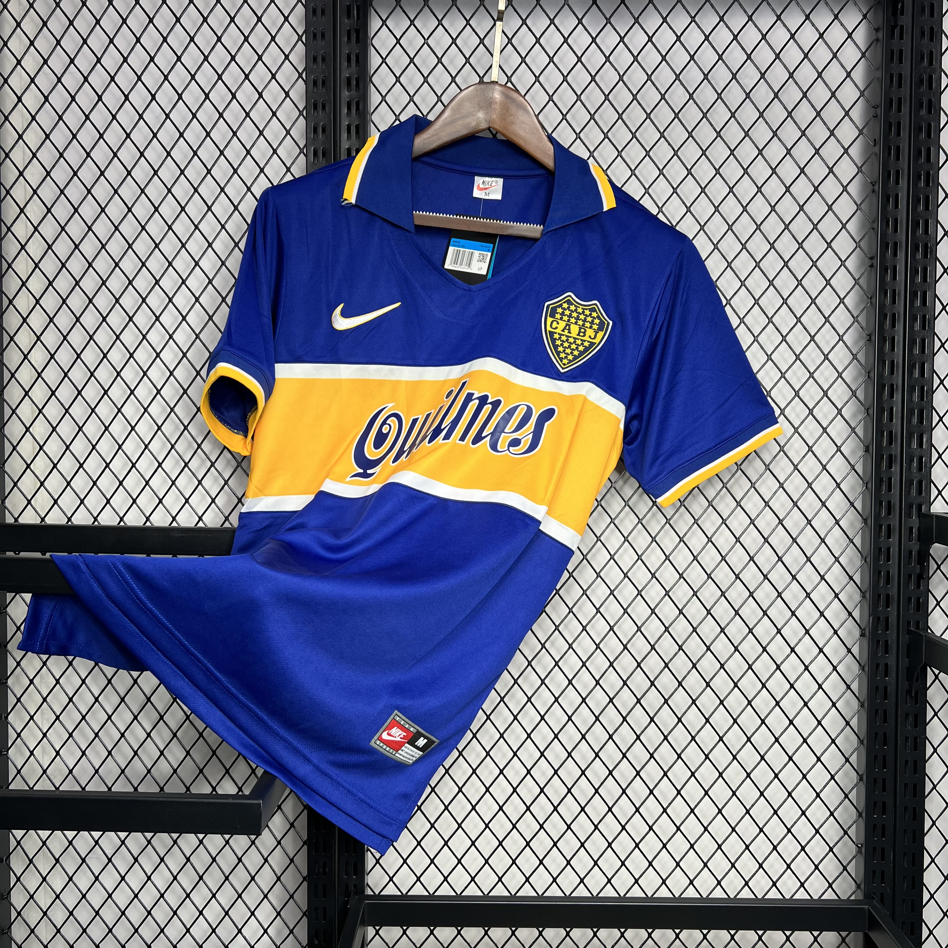 Retro Boca Juniors 1996-97 Home Stadium Jersey - ReplicasJersey