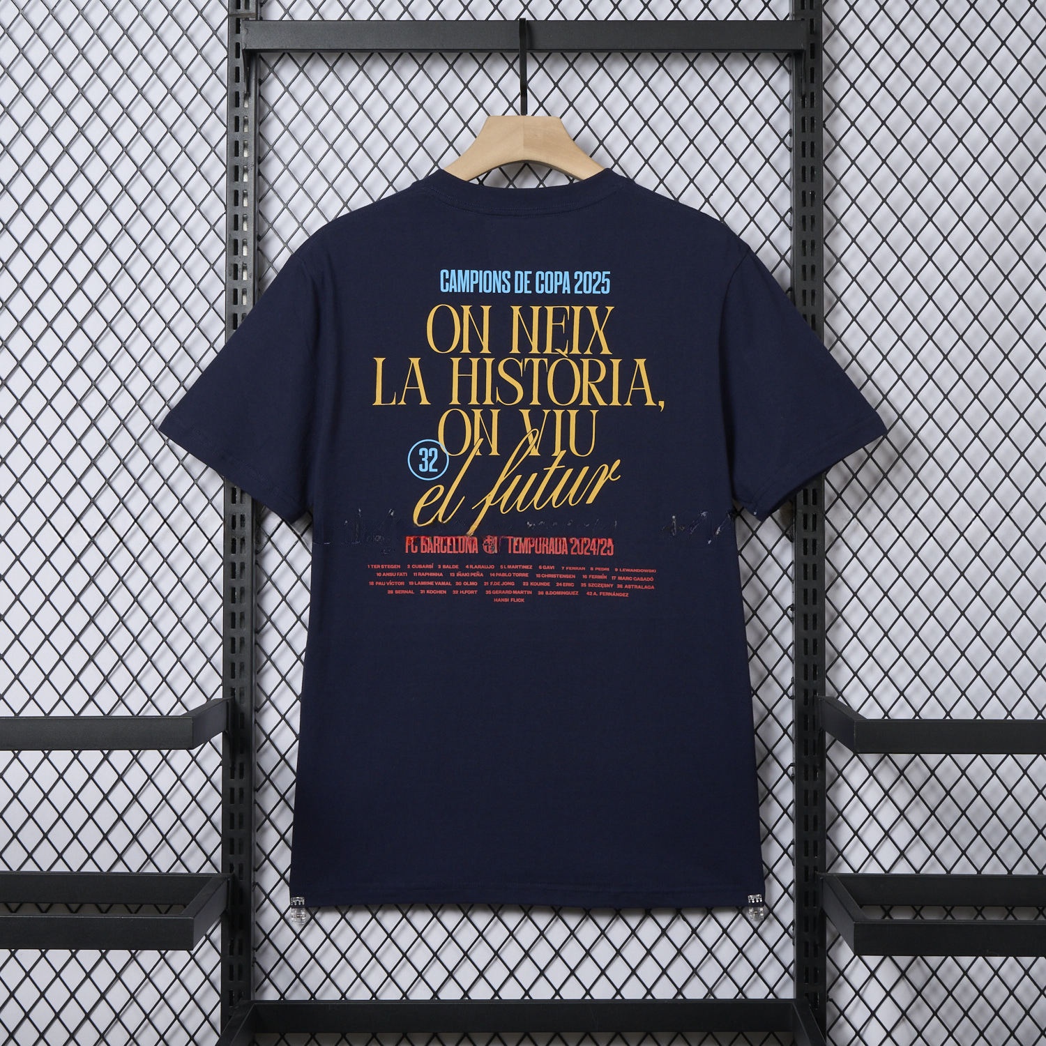 B.A.R.S.A 2025 Winners Copa Del Rey Deep Blue Commemorative T-shirt - ReplicasJersey