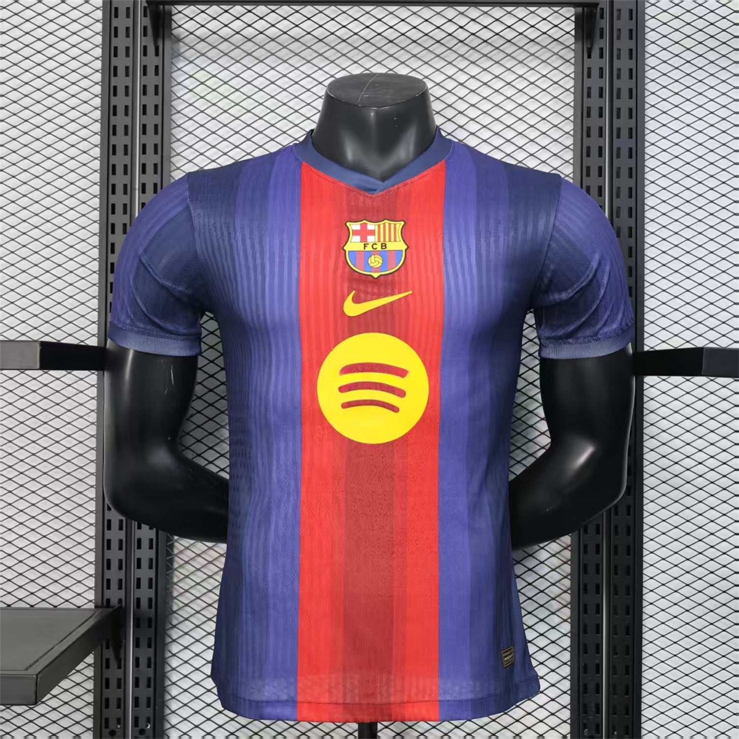 B.A.R.S.A 25-26 Big LOGO Red & Blue Stripe Special Edition Jersey - Player Version - ReplicasJersey