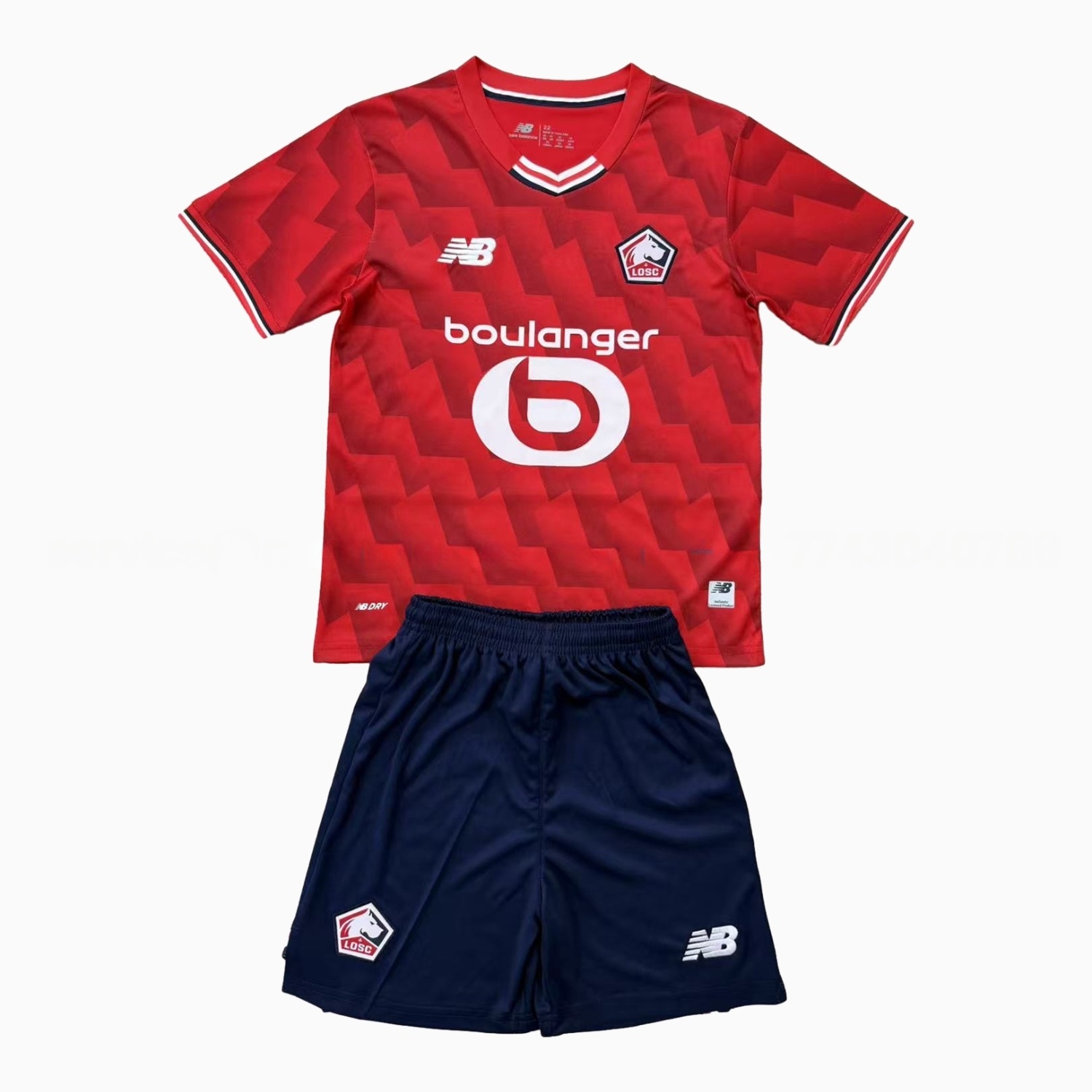 Lille 25-26 Home Men's Adult Jersey Set - Fans Version - ReplicasJersey