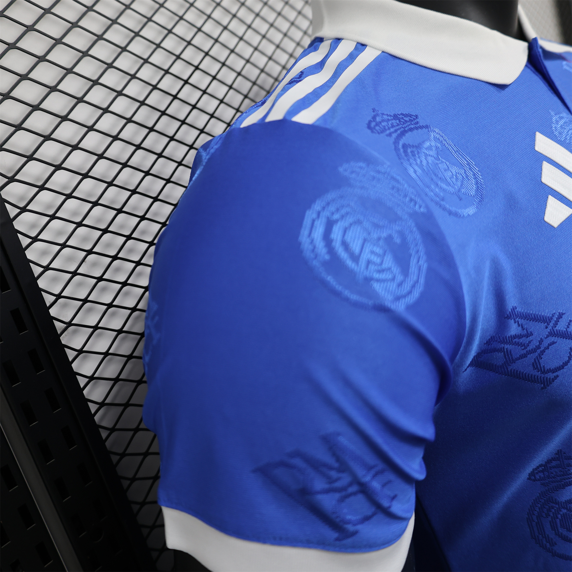 Real Madrid 24-25 Blue LOGO Special Edition Jersey - Player Version - ReplicasJersey