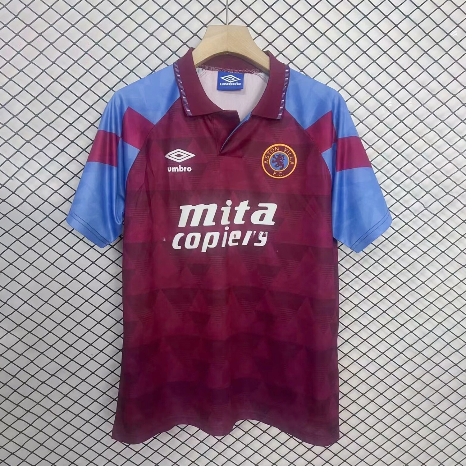 Retro Aston Villa 1990-92 Home Jersey - ReplicasJersey
