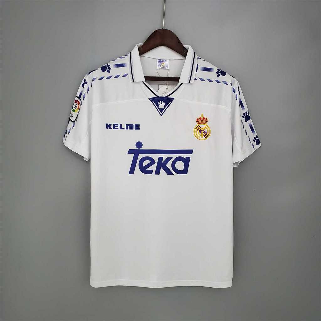 Real Madrid Retro 96-97 Home Stadium Jersey - ReplicasJersey