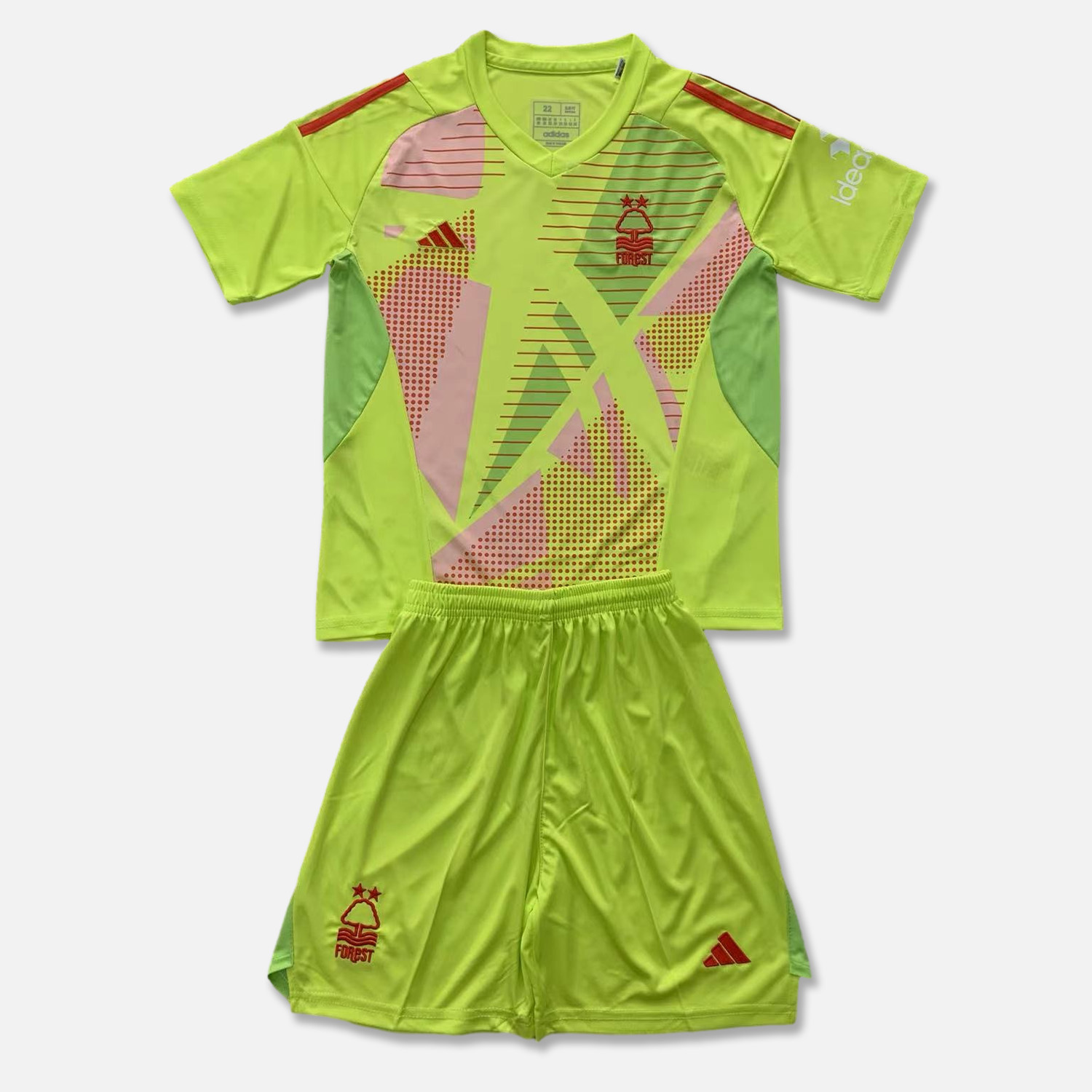 Nottingham Forest 24-25 Green Goalkeeper Kids Kit - ReplicasJersey