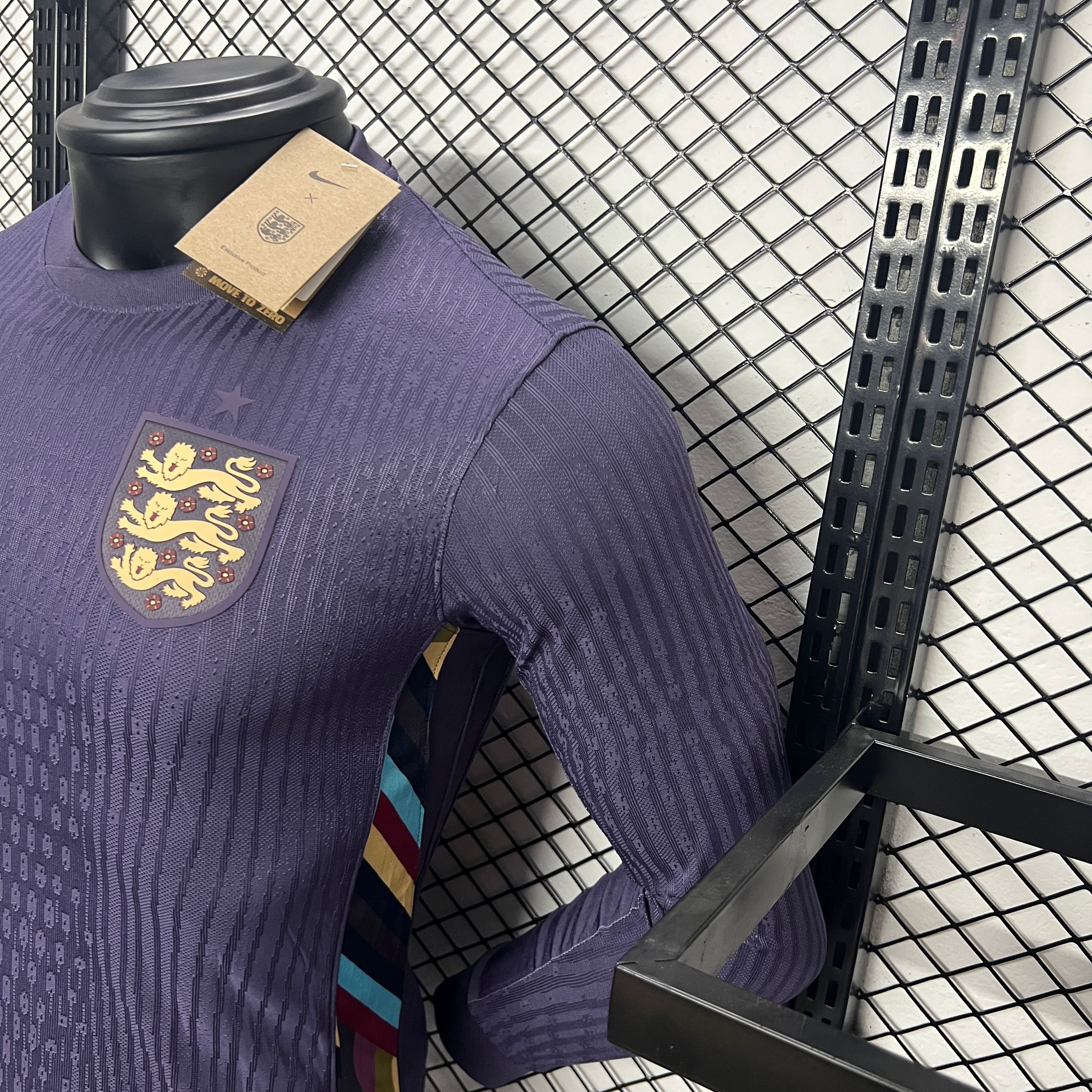 England 2024 Away Long Sleeve Jersey - Player Version - ReplicasJersey