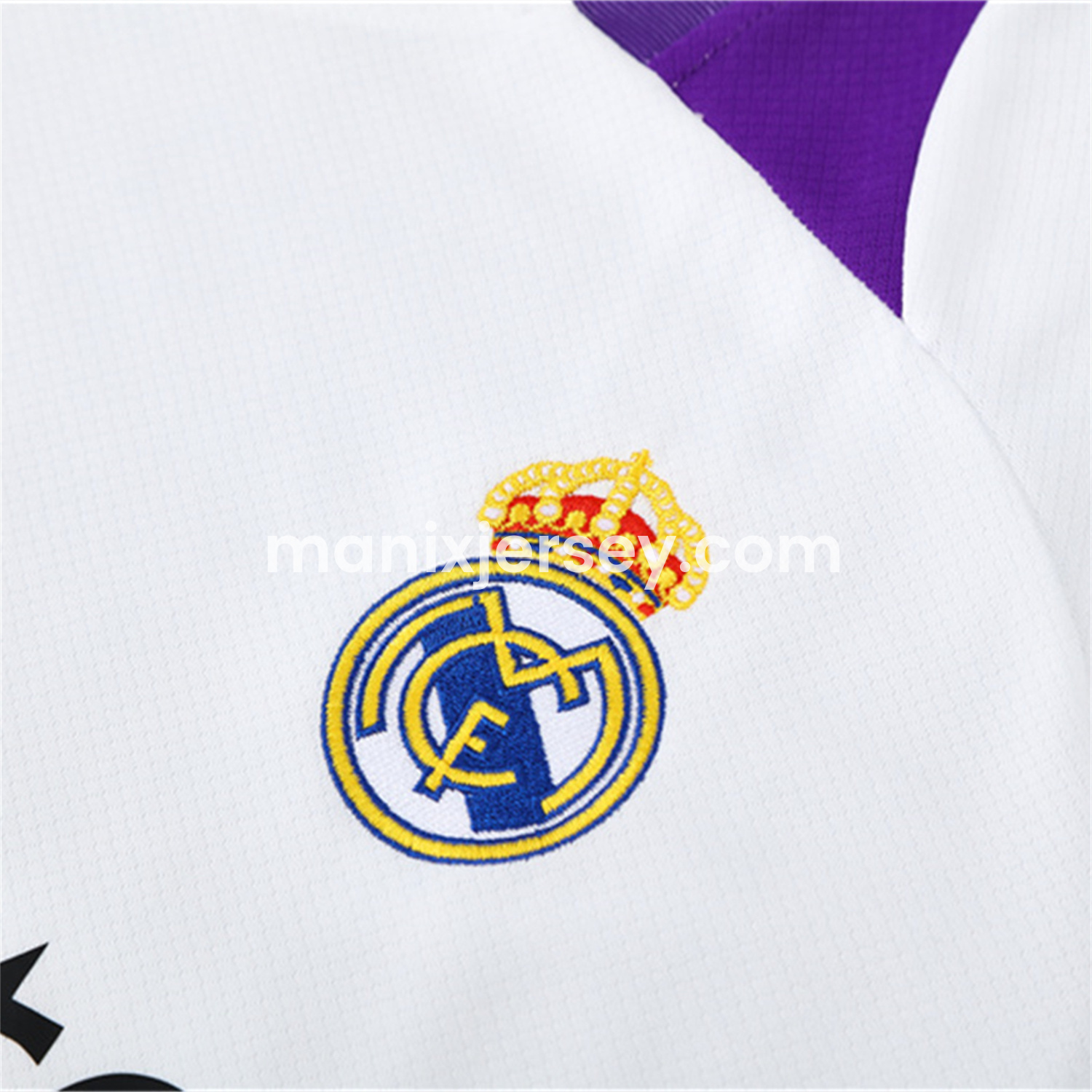 Real Madrid 24-25 Short-Sleeve Training Set - White with Purple - ReplicasJersey