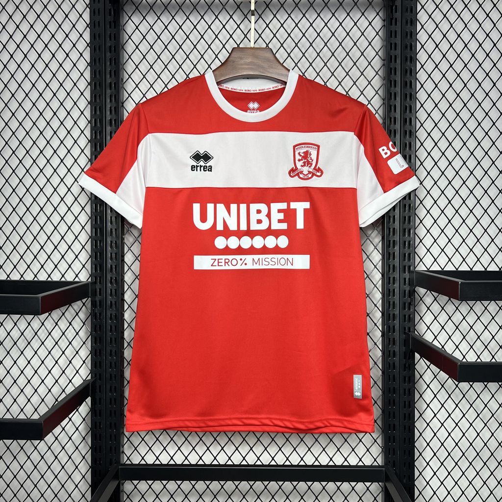 Middlesbrough 24-25 Home Stadium Jersey - Fans Version - ReplicasJersey