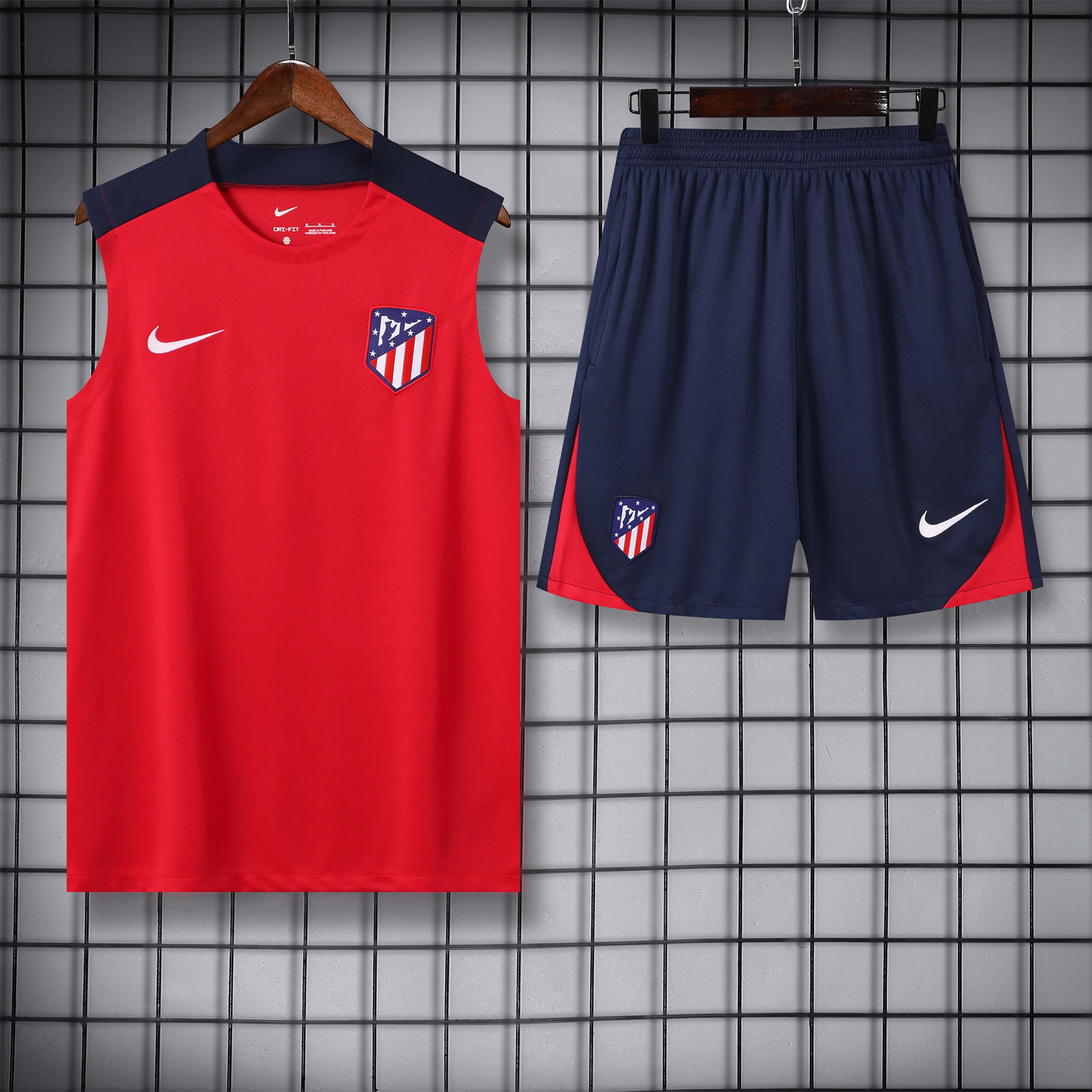 Atletico Madrid 24-25 Vest Training Set - Red - ReplicasJersey