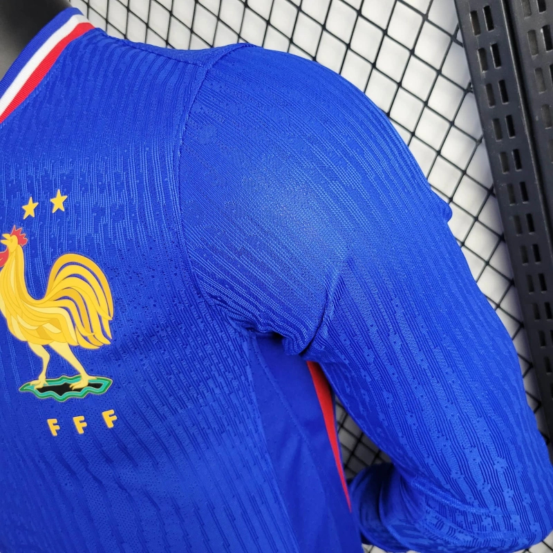 France 2024 Home Long Sleeve Jersey - Player Version - ReplicasJersey