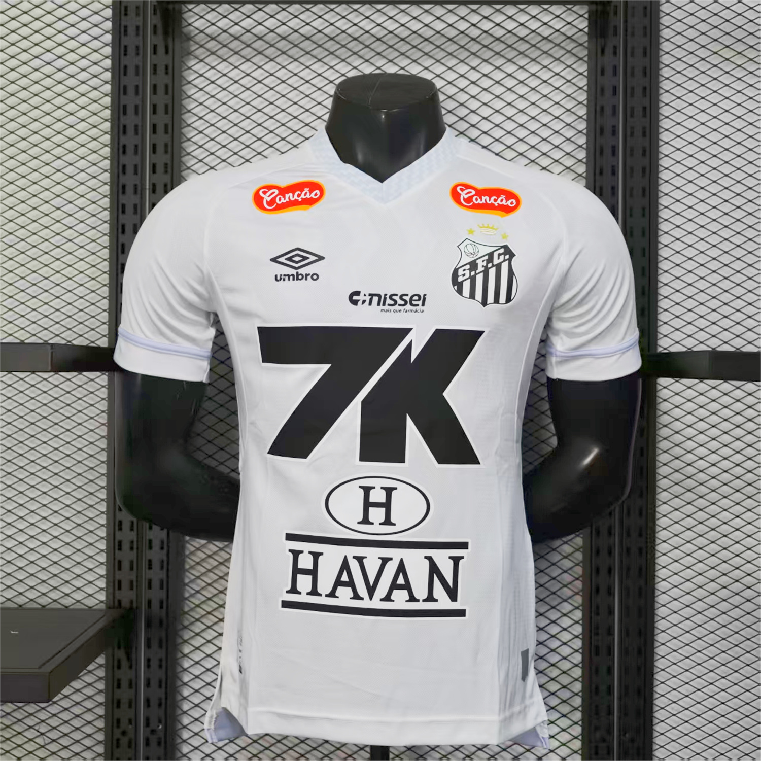 Santos 2025-26 Home White Jersey With Sponsors - Player Version - ReplicasJersey