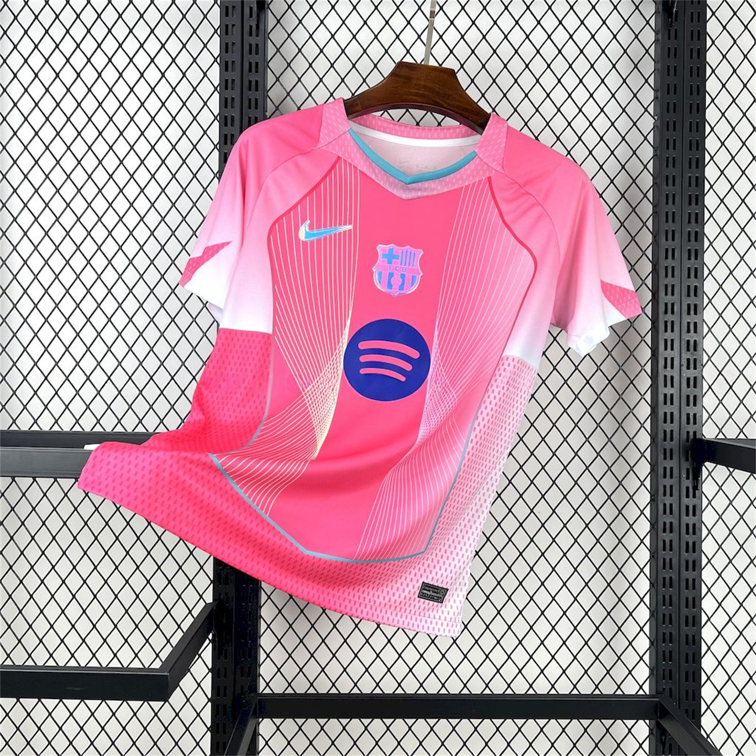 B.A.R.S.A 25-26 T90 White Lines Pink Gradient Special Jersey - Fans Version - ReplicasJersey