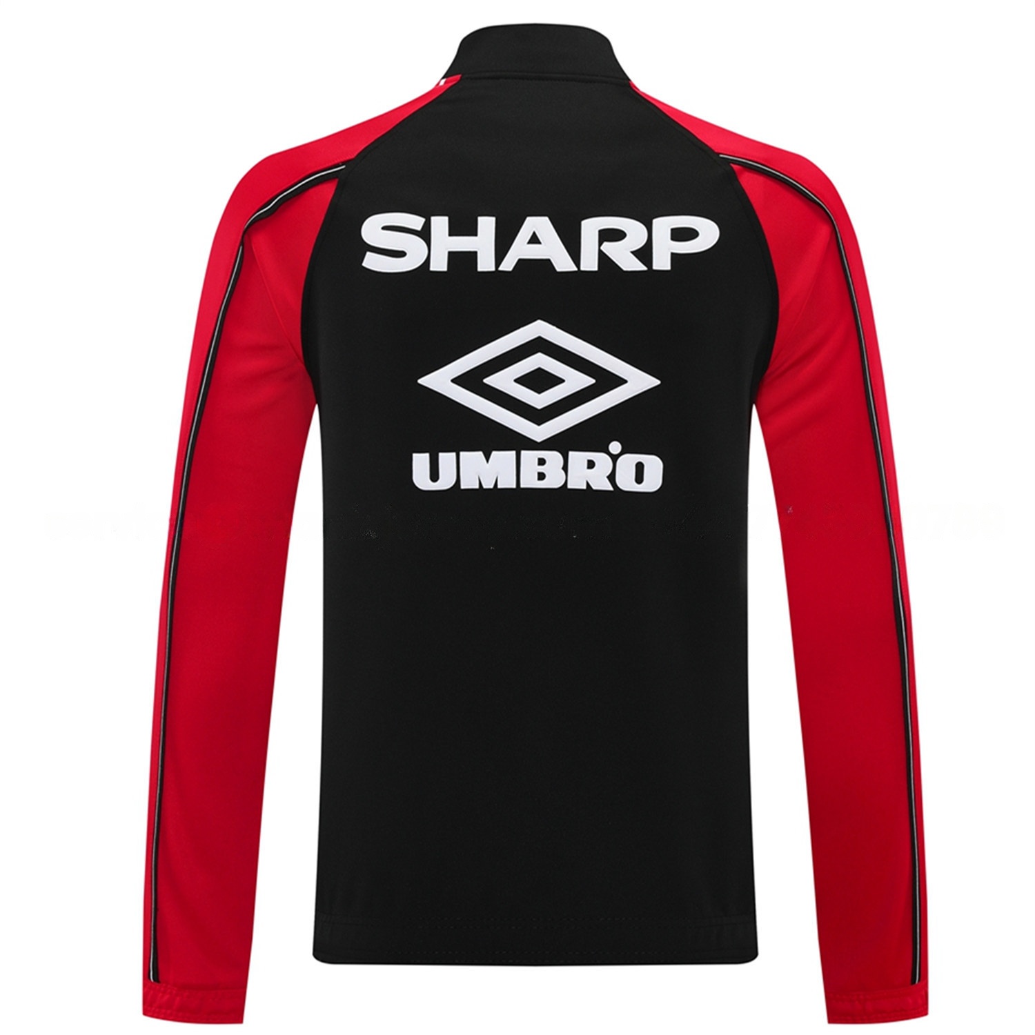 Manchester United 25-26 Throwback 98-99 Style Jacket Training Tracksuit - Black - ReplicasJersey