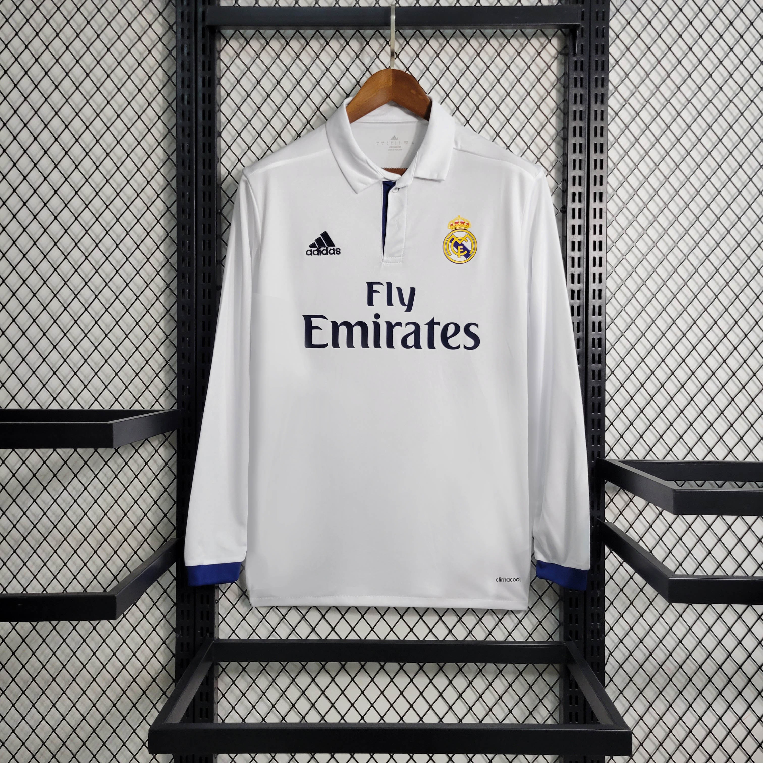 Retro Real Madrid 16-17 Home Long Sleeve Jersey - ReplicasJersey