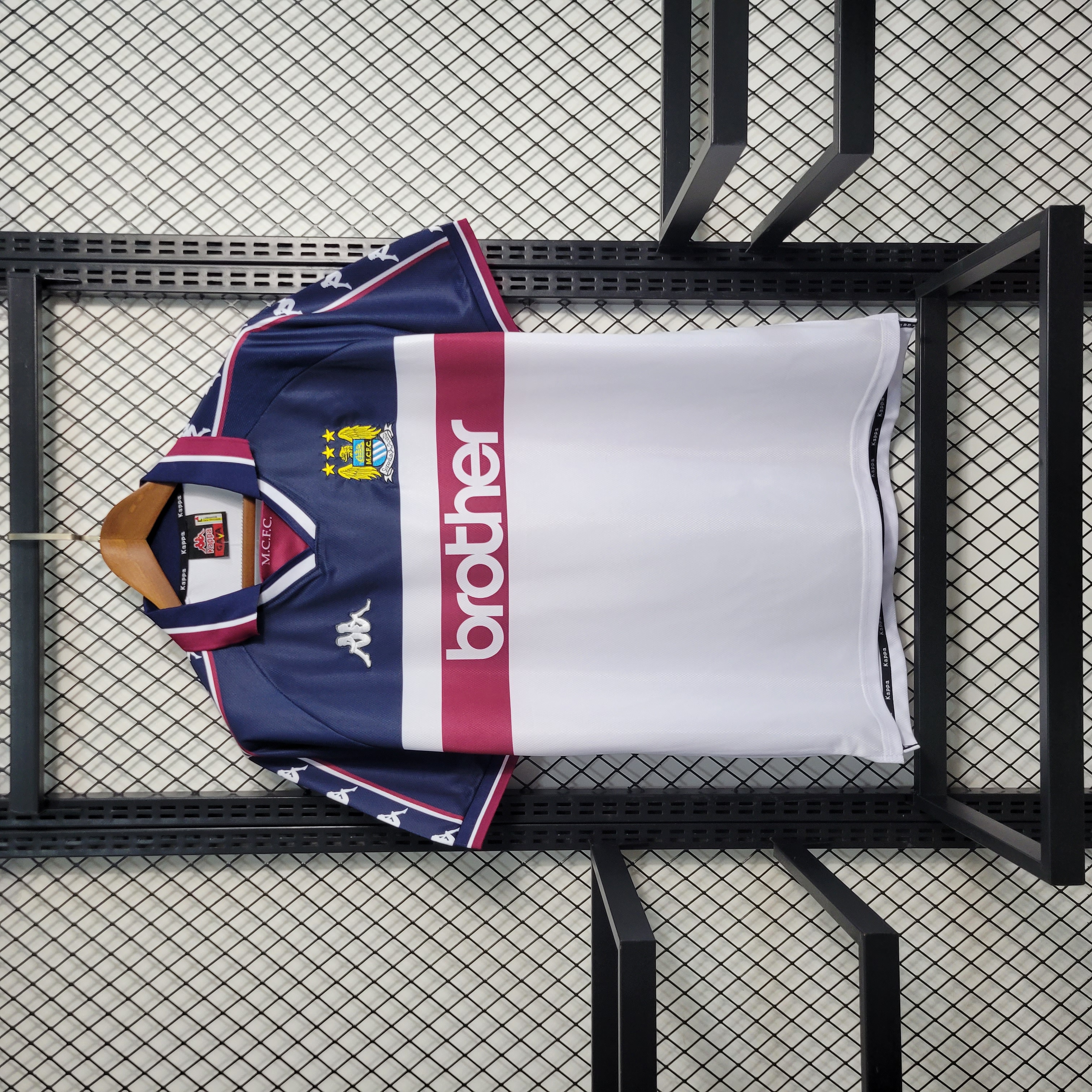 Retro Manchester City 1997-98 Away Stadium Jersey - ReplicasJersey