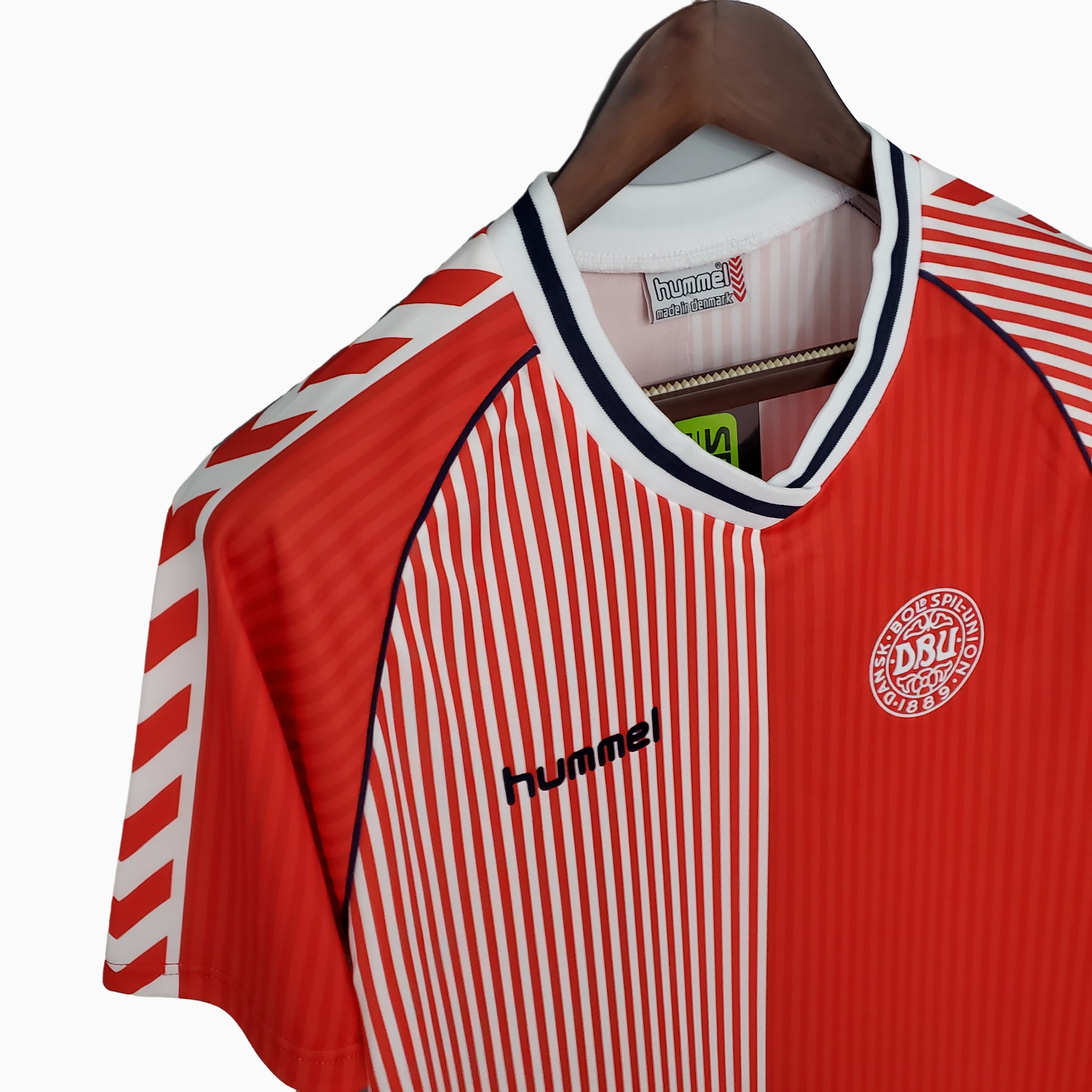 Retro Denmark 1986 Home Stadium Jersey - ReplicasJersey