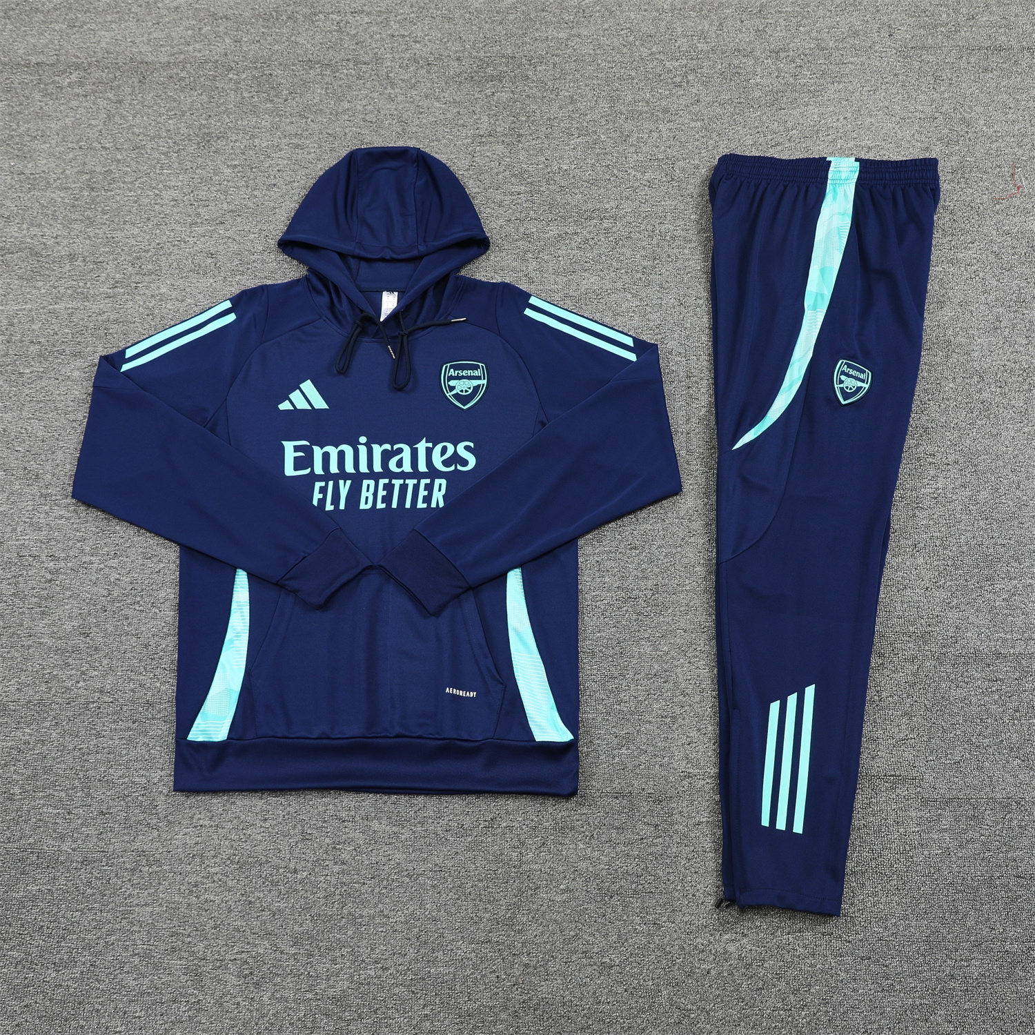 Arsenal 24-25 Training Hoodie Set - Royal Blue Hoodie and Pants - ReplicasJersey