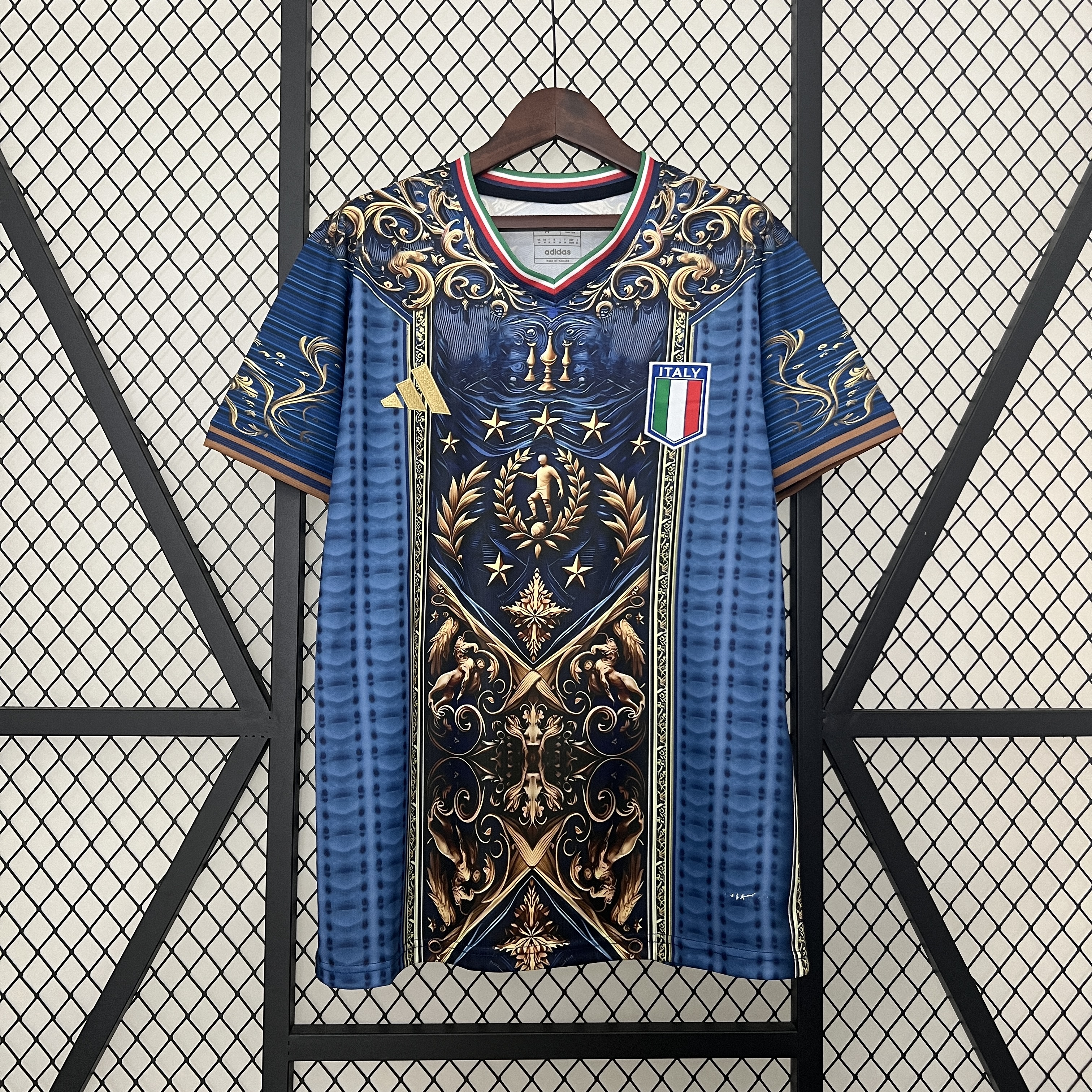 Italy 2024 Blue Mural Special Edition Jersey - Fans Version - ReplicasJersey
