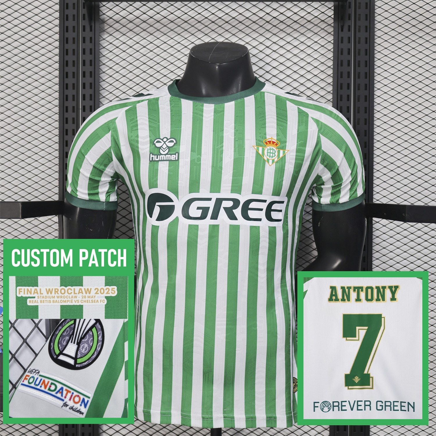 Real Betis 2025 Conference League Final Special Jersey - Player Version - ReplicasJersey
