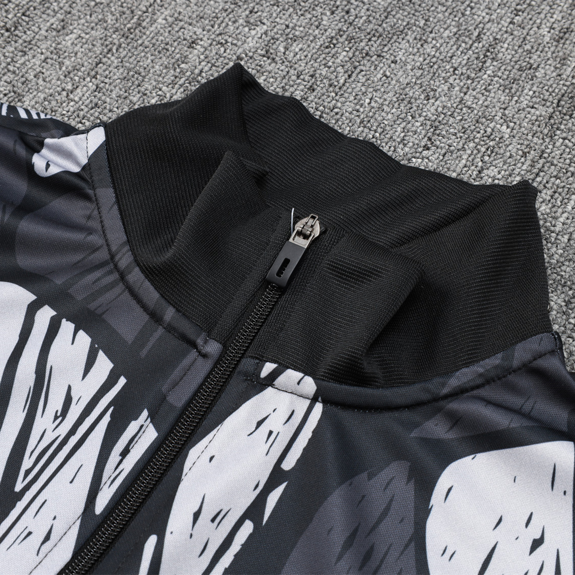 Arsenal 24-25 Black Grey Windbreaker Jacket - ReplicasJersey