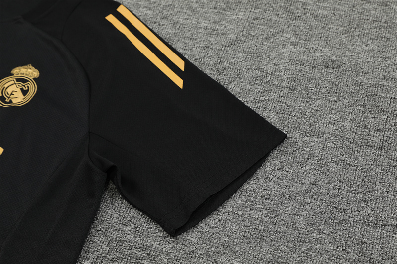 Real Madrid 24-25 Short-Sleeve Training Set - Black Gold - ReplicasJersey