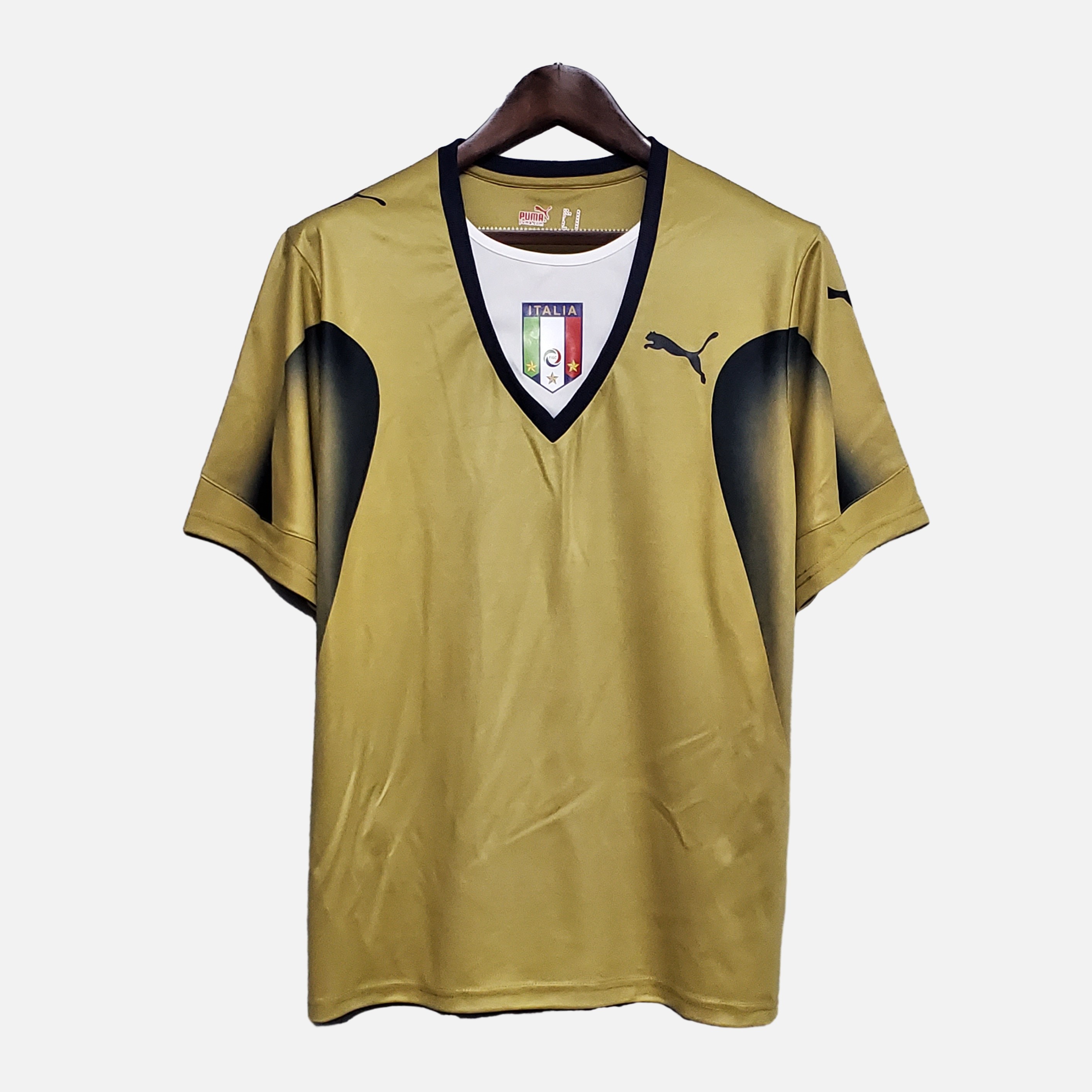 Retro Italy 2006 Golden Goalkeeper Jersey - ReplicasJersey
