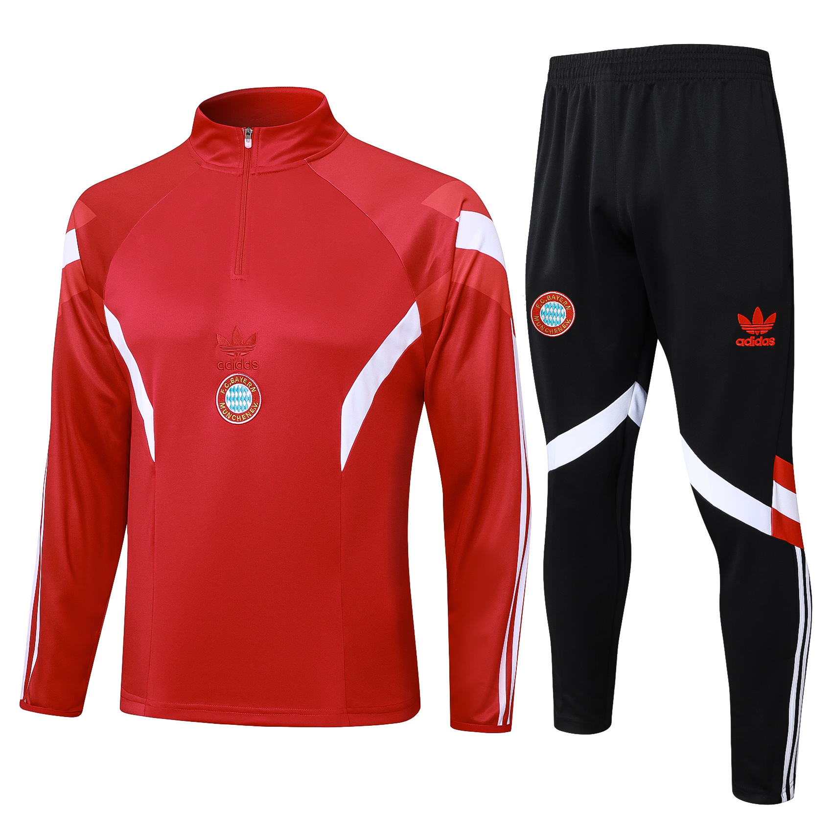 Bayern Munich 24-25 Originals LFSTLR Long Sleeve Training Set - Red - ReplicasJersey