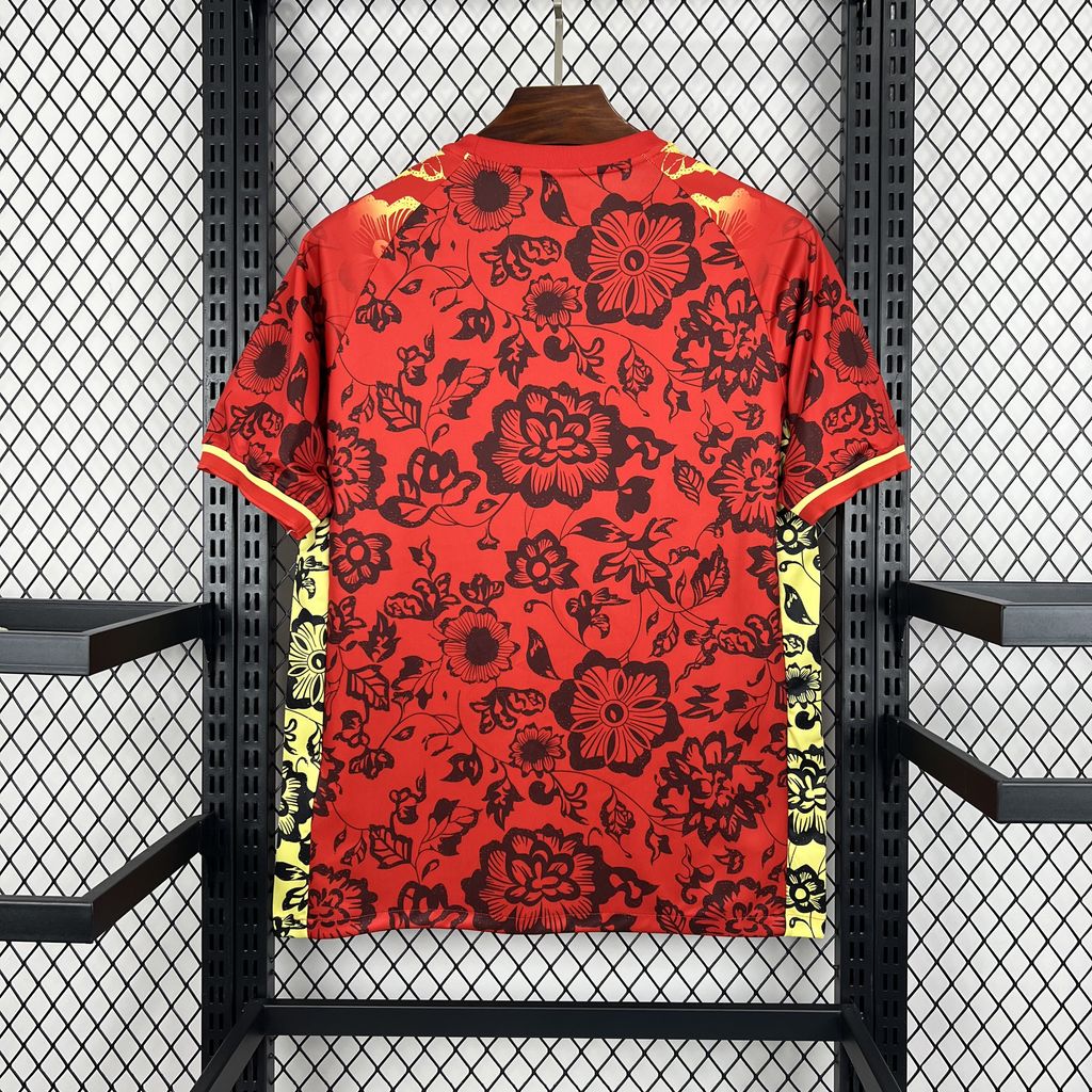Portugal 2024-25 Red Flower Special Edition Jersey - Fans Version - ReplicasJersey