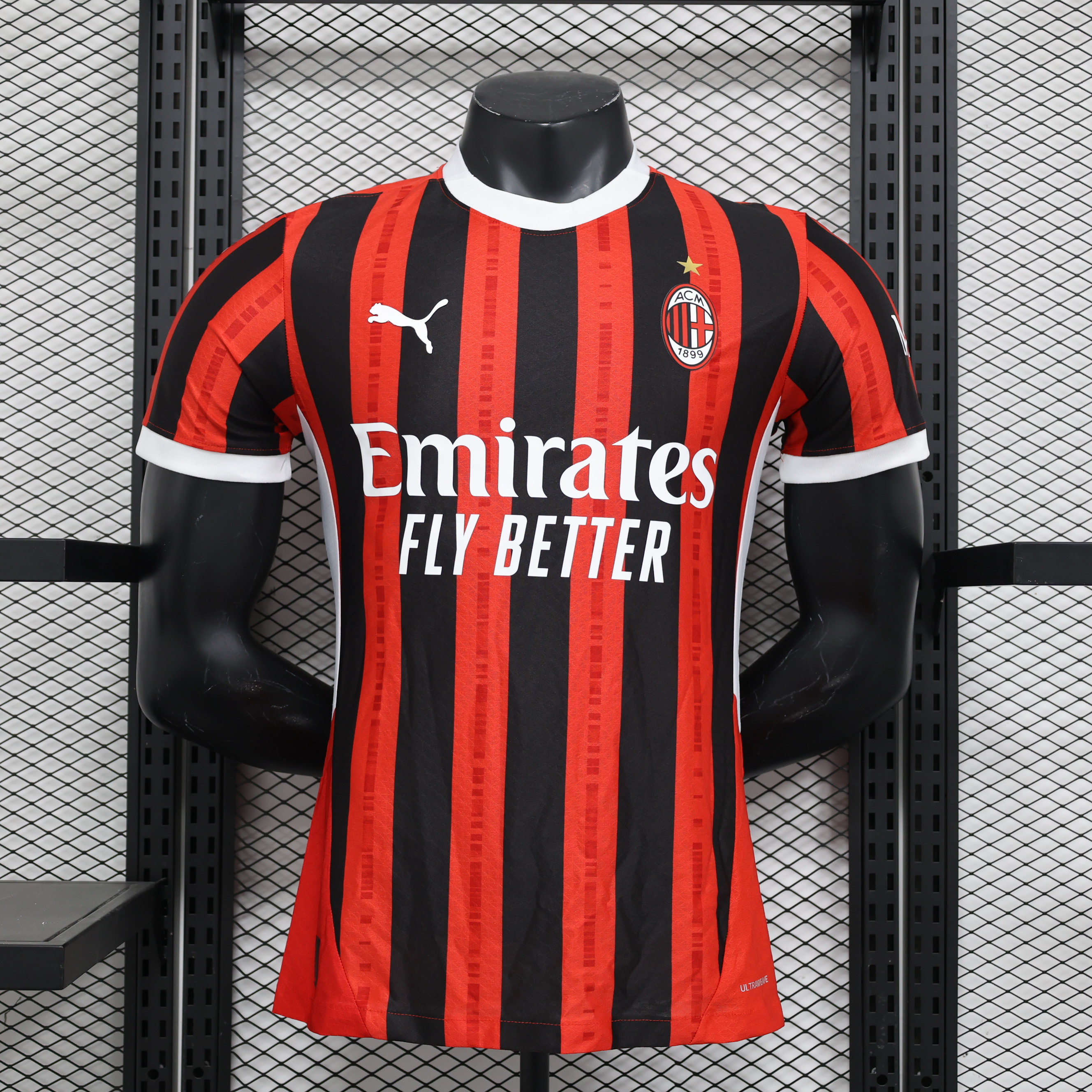 AC Milan 24-25 Home Stadium Jersey - Player Version - ReplicasJersey