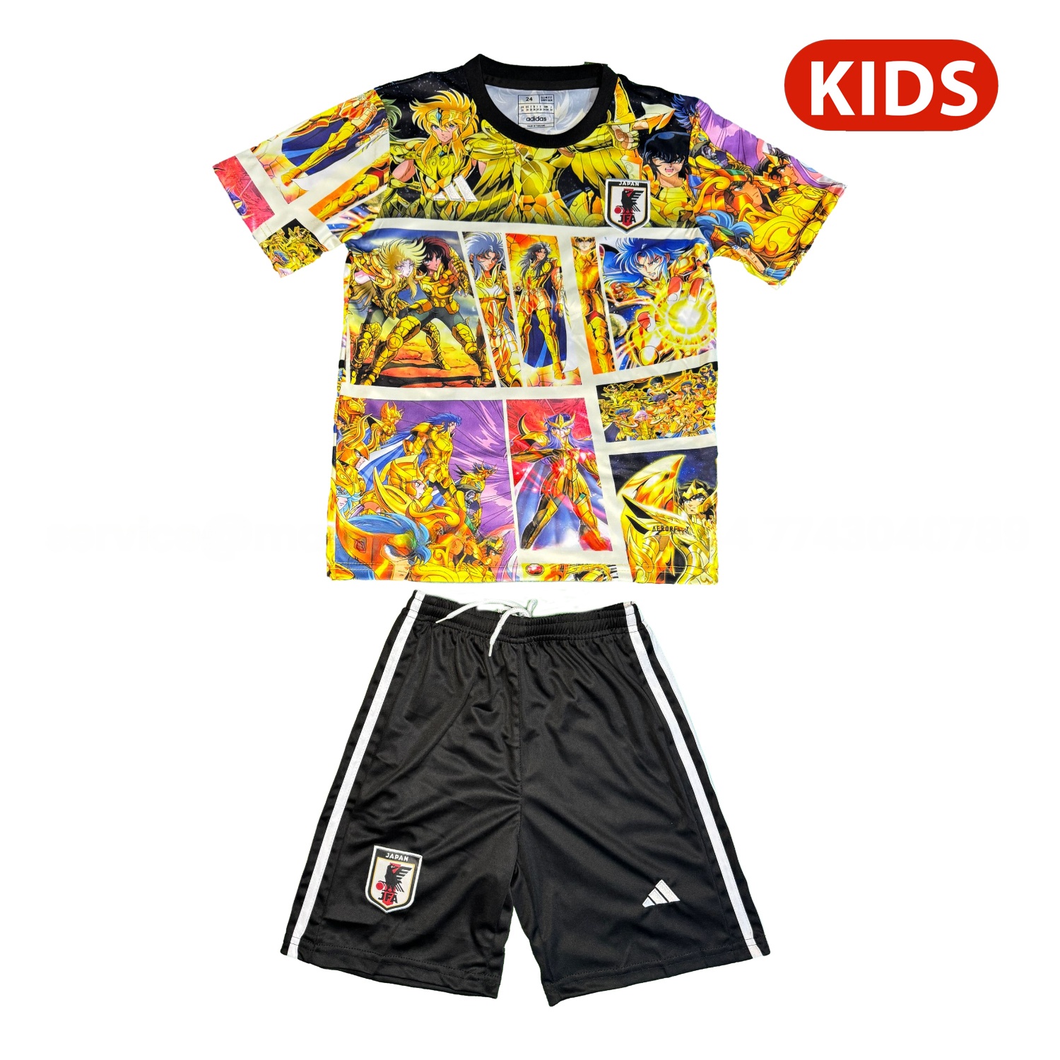 Japan 25-26 Saint Seiya Yellow Special Kids Kit - ReplicasJersey
