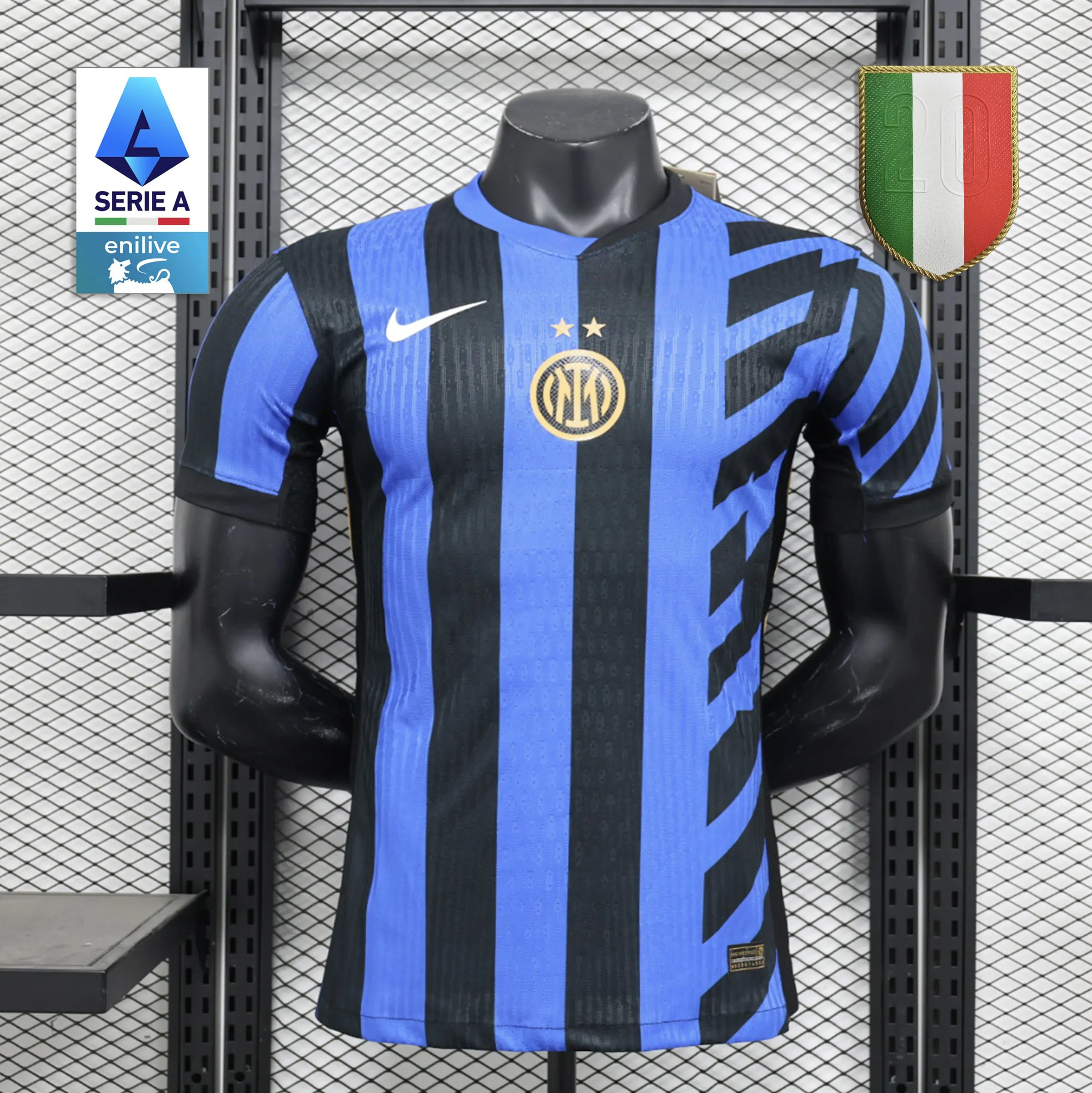 Inter Milan 24-25 Home Stadium Jersey with None Sponsor - Player Version - ReplicasJersey