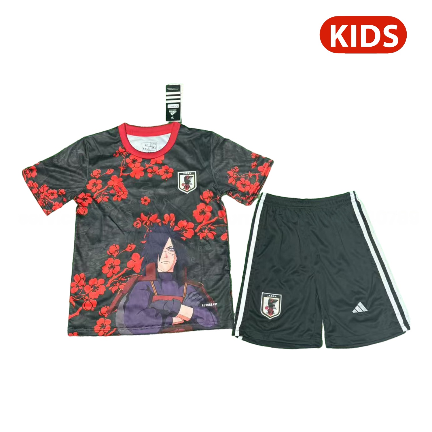 Japan 25-26 Uchiha Madara Red And Black Special Kids Kit - ReplicasJersey