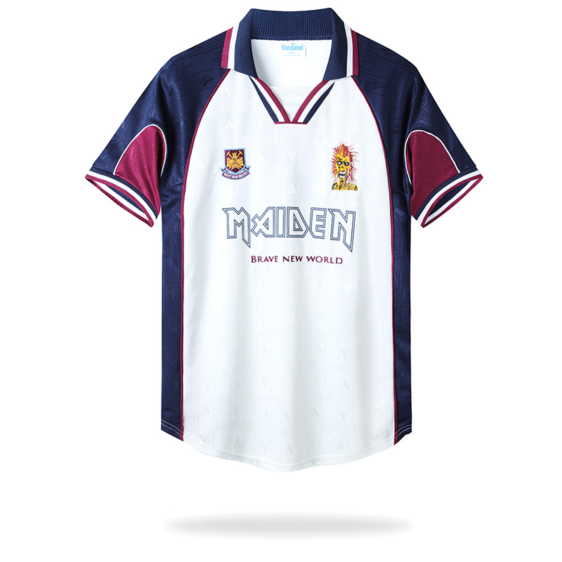 Retro Iron Maiden x West Ham 1999-01 Away Jersey - ReplicasJersey