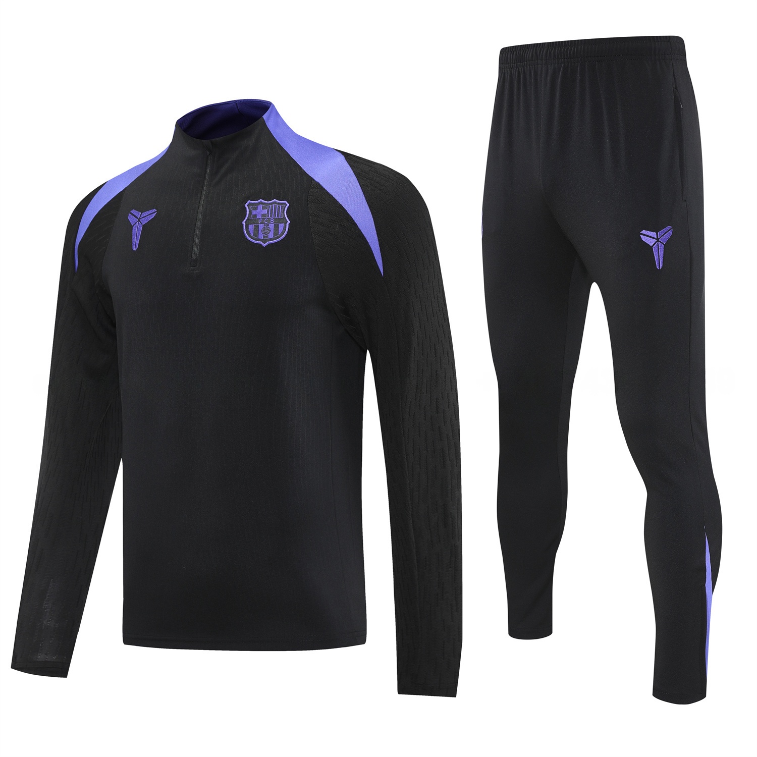 B.A.R.S.A 25-26 Long Sleeve Training Set - Black Top and Black Pants - ReplicasJersey