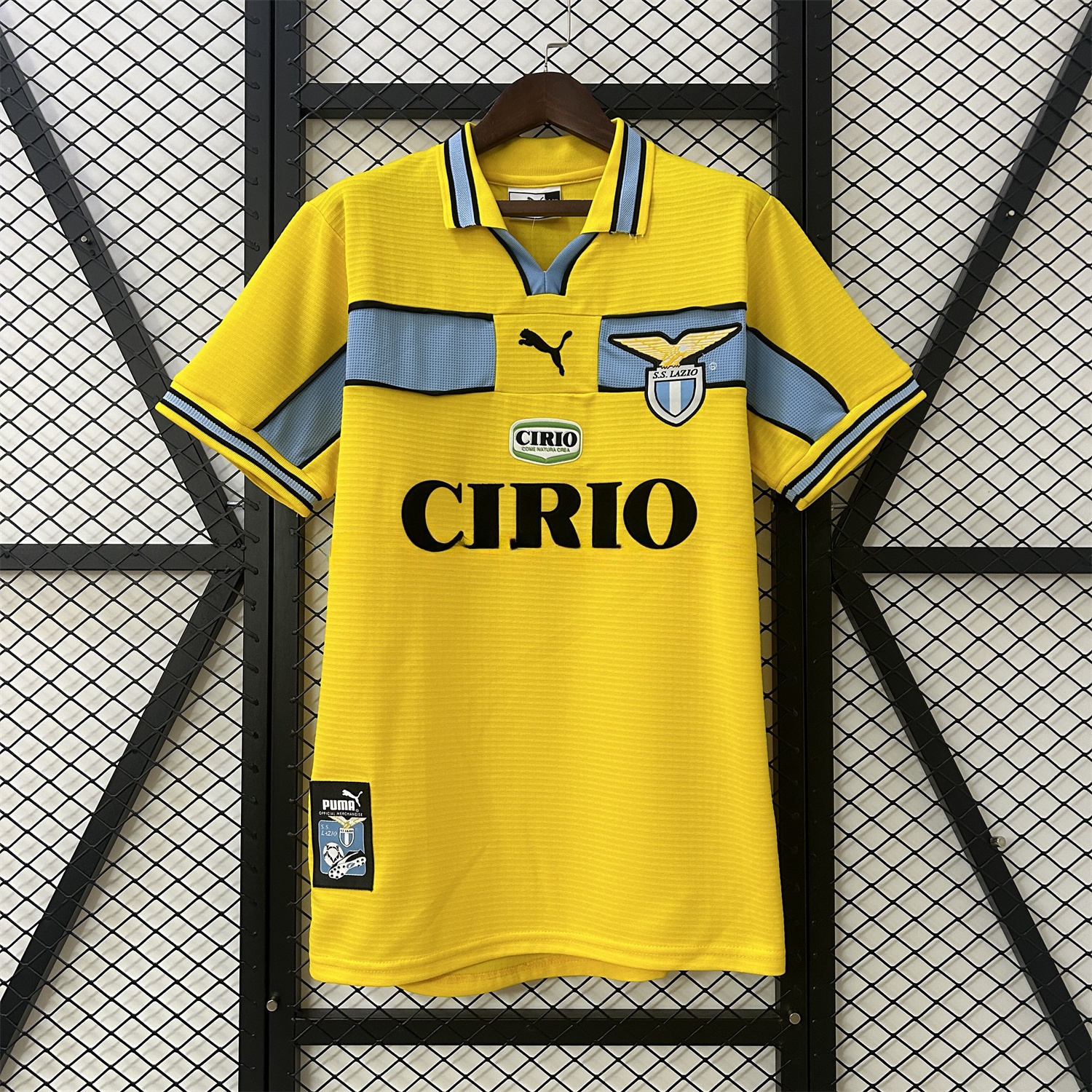 Retro Lazio 98-99 Yellow Away Jersey - ReplicasJersey