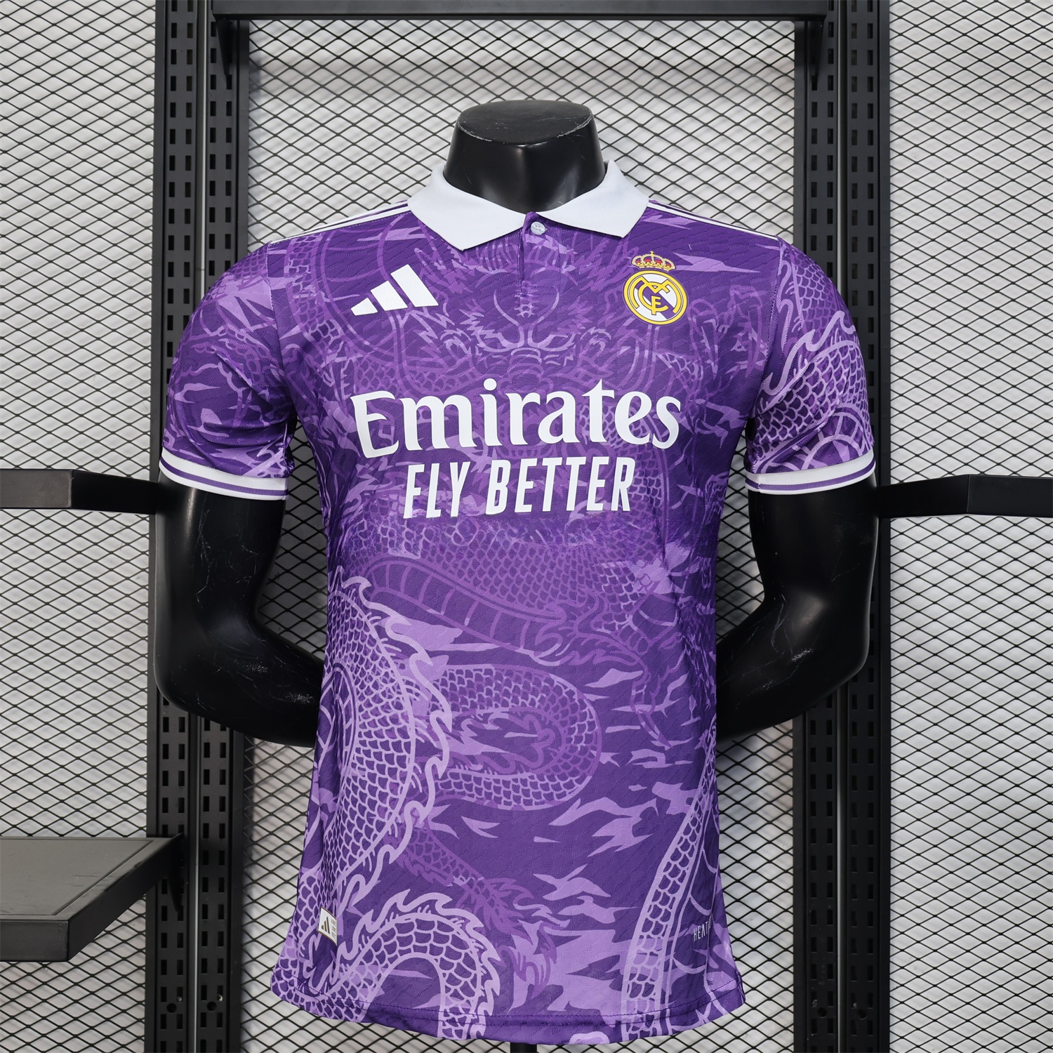 Real Madrid 24-25 Purple Loong POLO Jersey - Player Version - ReplicasJersey